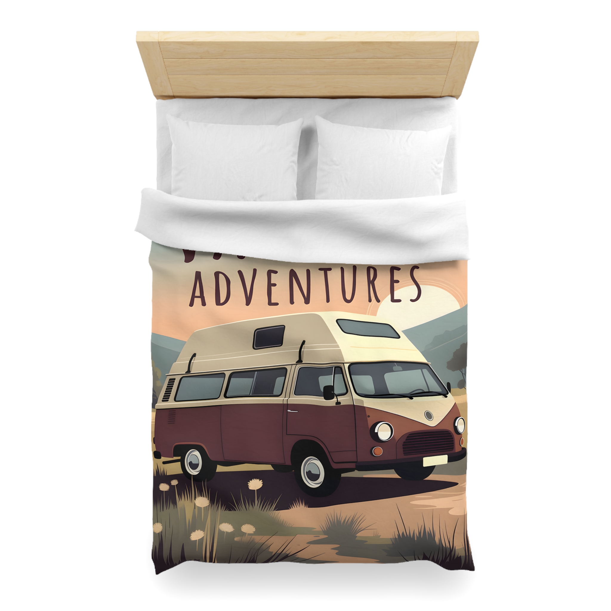 12539876987245088120_2048.jpeg Duvet Cover - 'Vanlife Adventures' Retro Camper Bedding