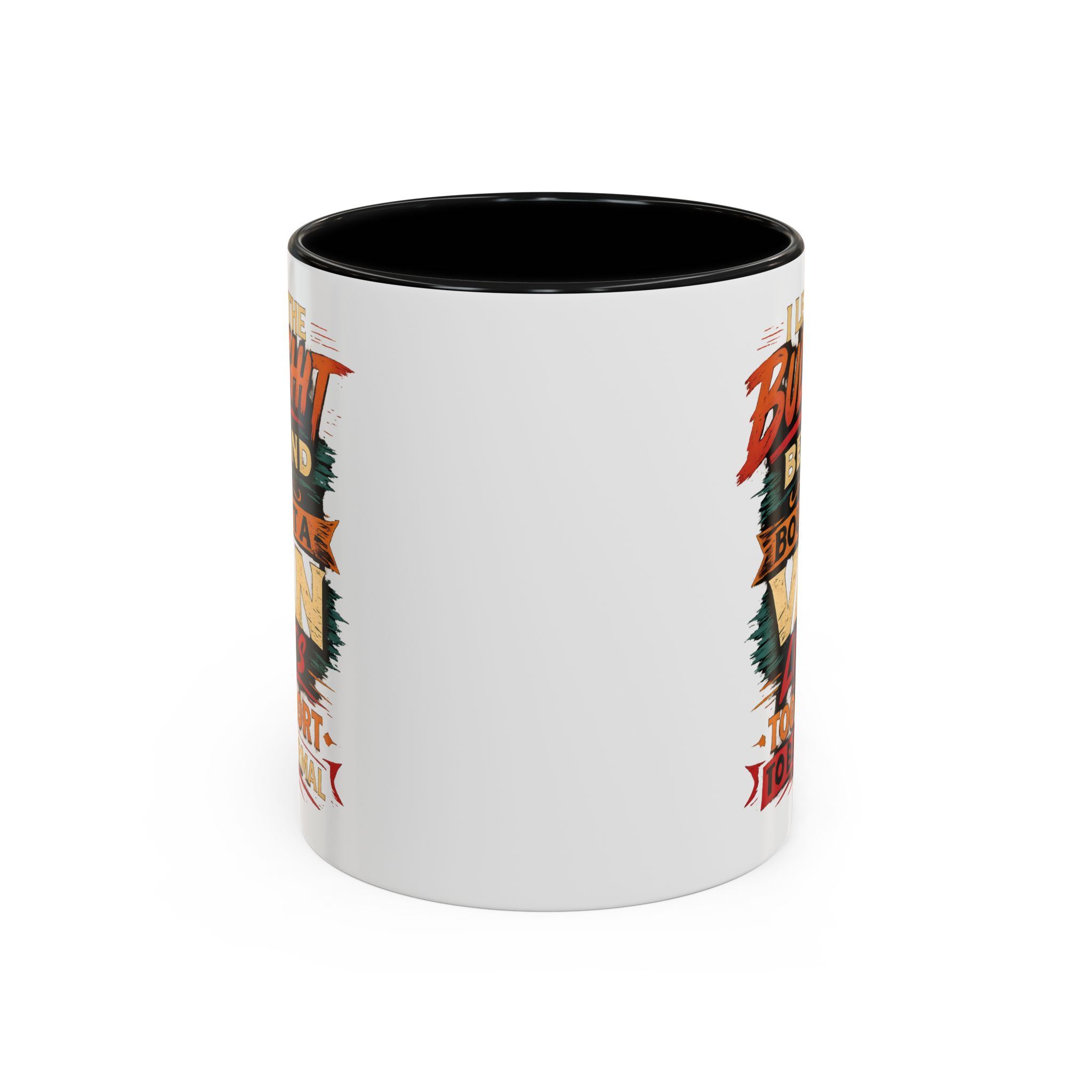 Accent Coffee Mug (11, 15oz) — "I Left The Bullshit" Design F**K-Line