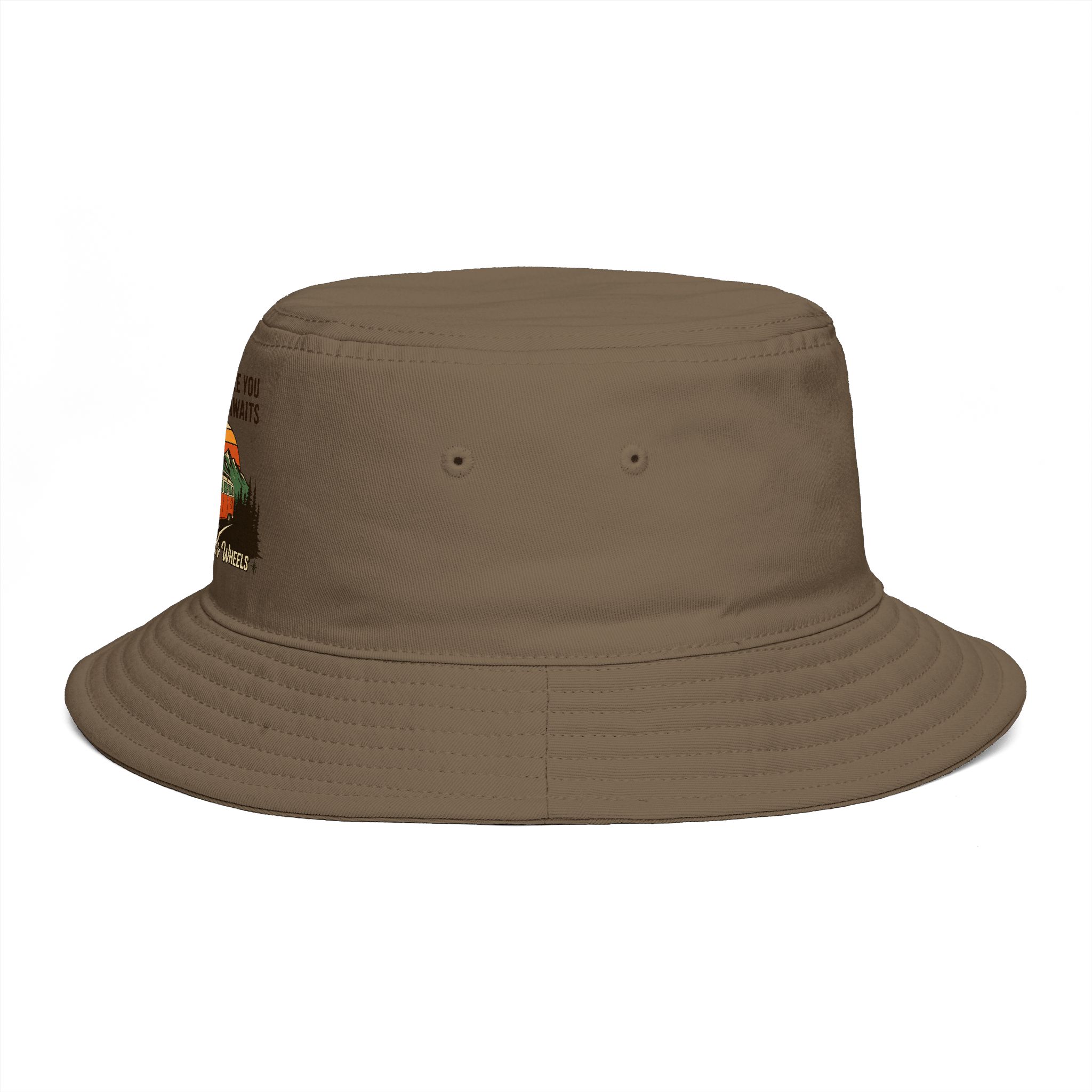 Bucket Hat — Wanderlust Camper Design (“Home is Where You Adventure Awaits”)