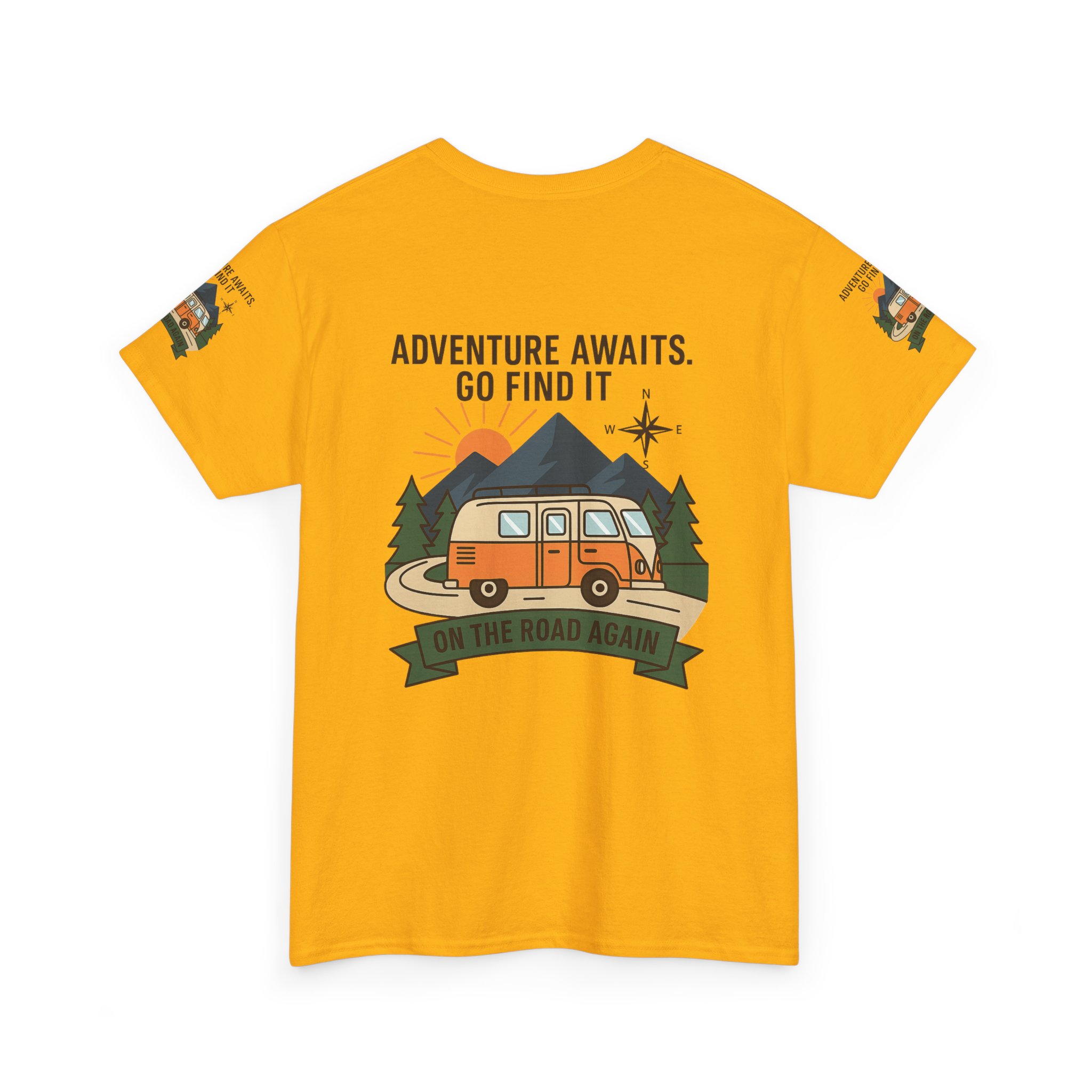 12559718814359075432_2048.jpeg Unisex Heavy Cotton Tee — 'Adventure Awaits. Go Find It' Camper Van T‑Shirt