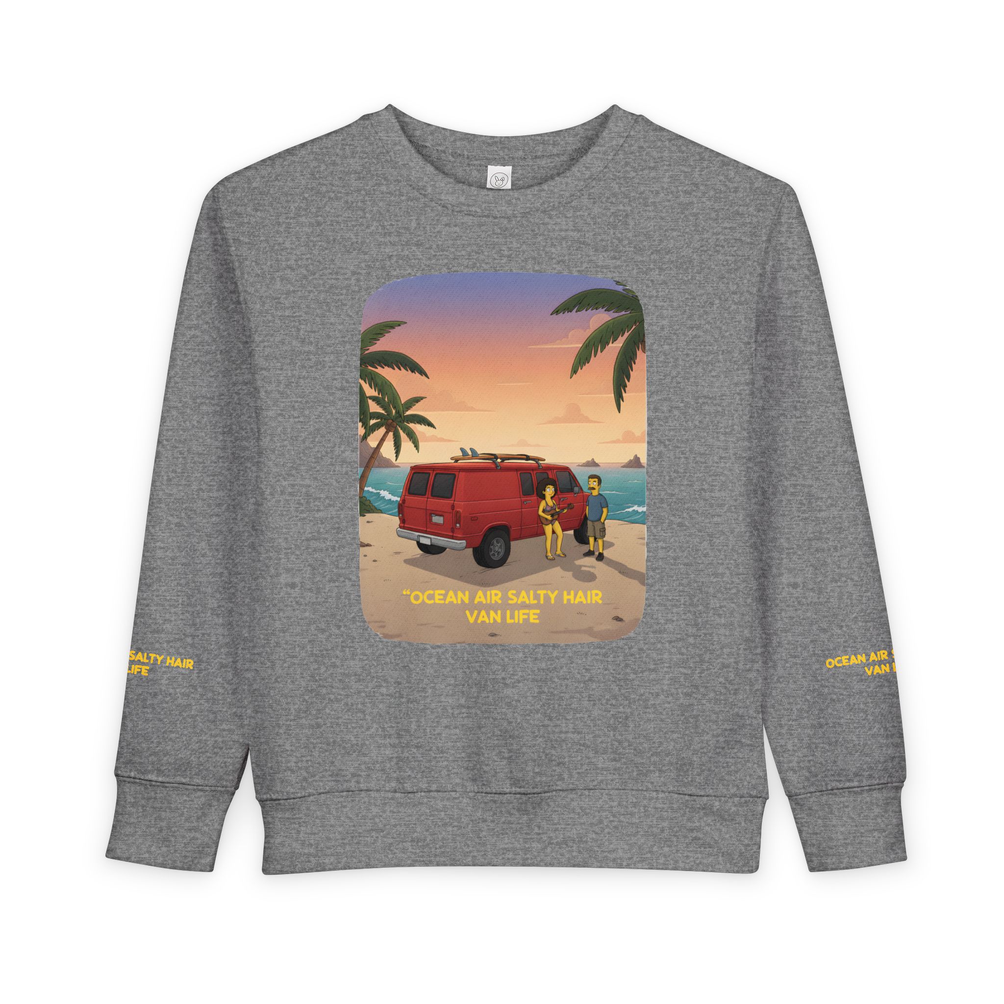 Toddler Sweatshirt - "Ocean Air Salty Hair Van Life" (Design Sitcom-Line)
