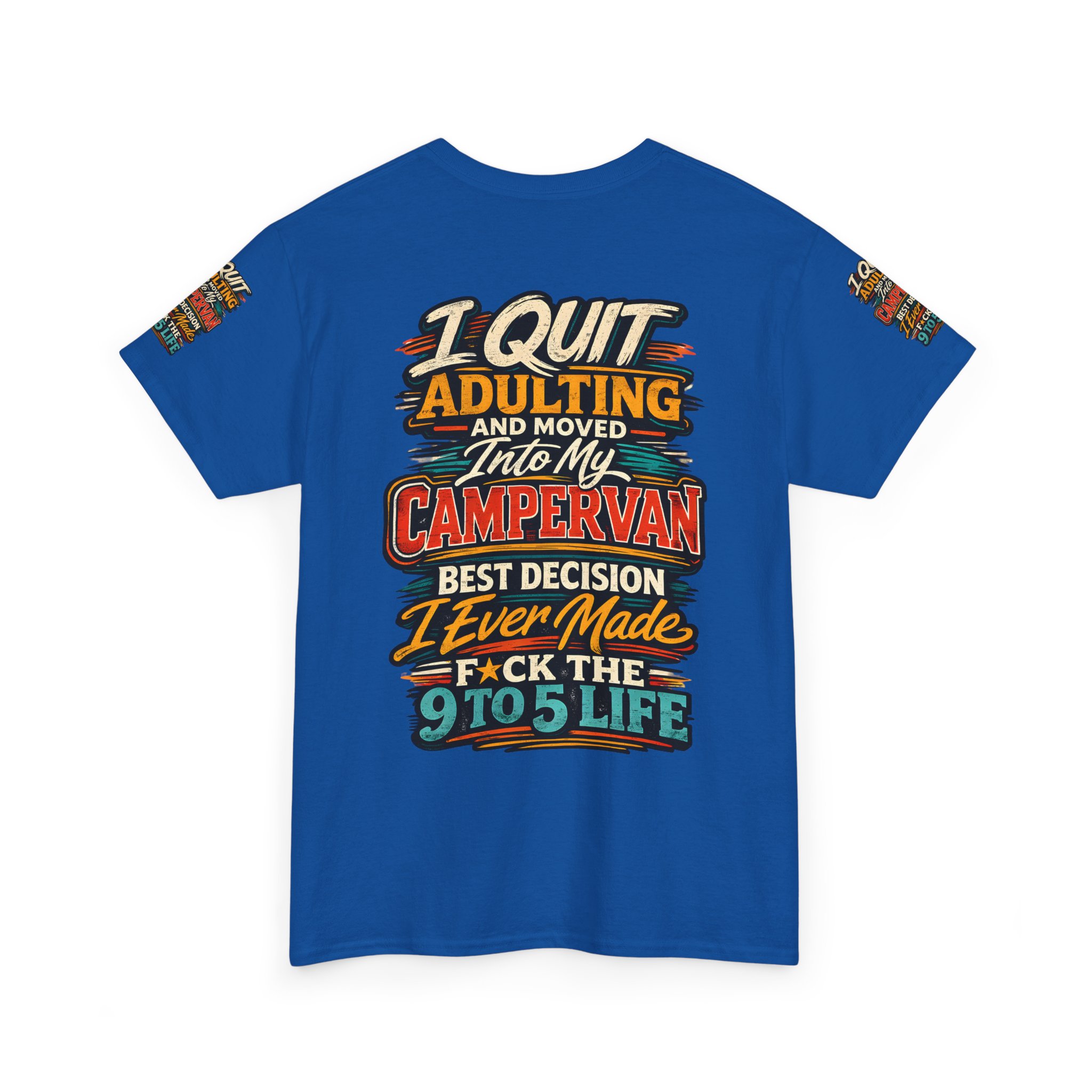 Unisex Heavy Cotton Tee — "I Quit Adulting" Design F**K-Line