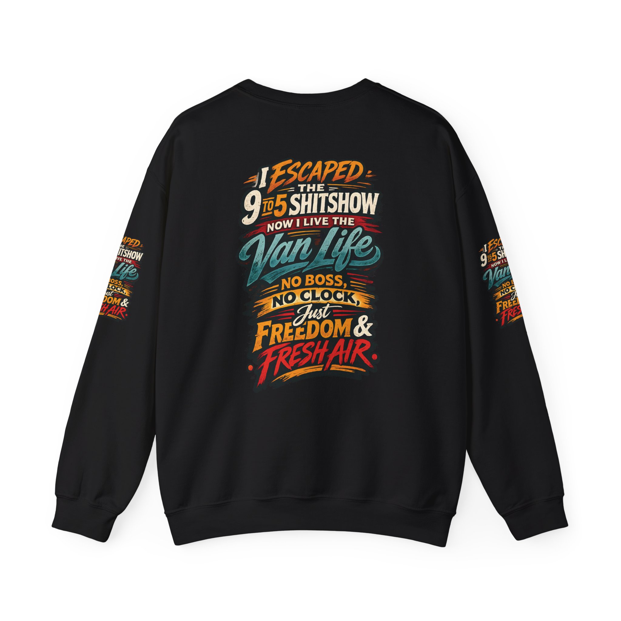 12598275814277620914_2048.jpeg Unisex Heavy Blend™ Crewneck Sweatshirt — "I Escaped The 9 To 5" Design F**K-Line