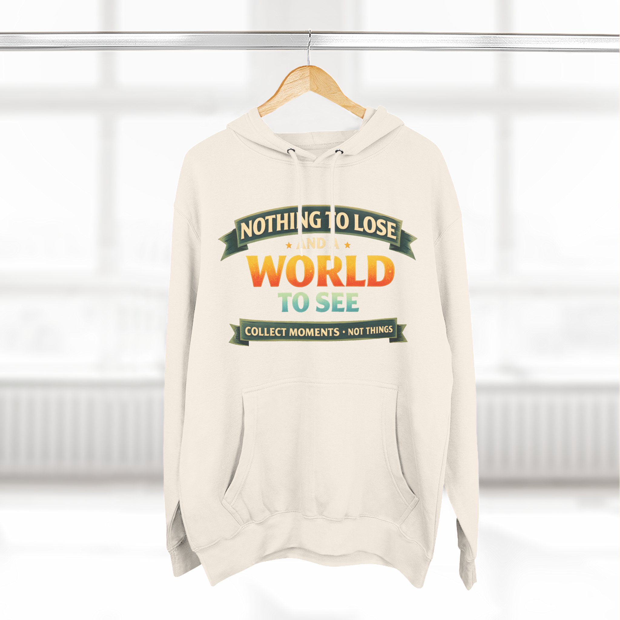 Three-Panel Fleece Hoodie - "Nothing To Lose" Design Scenic-Line