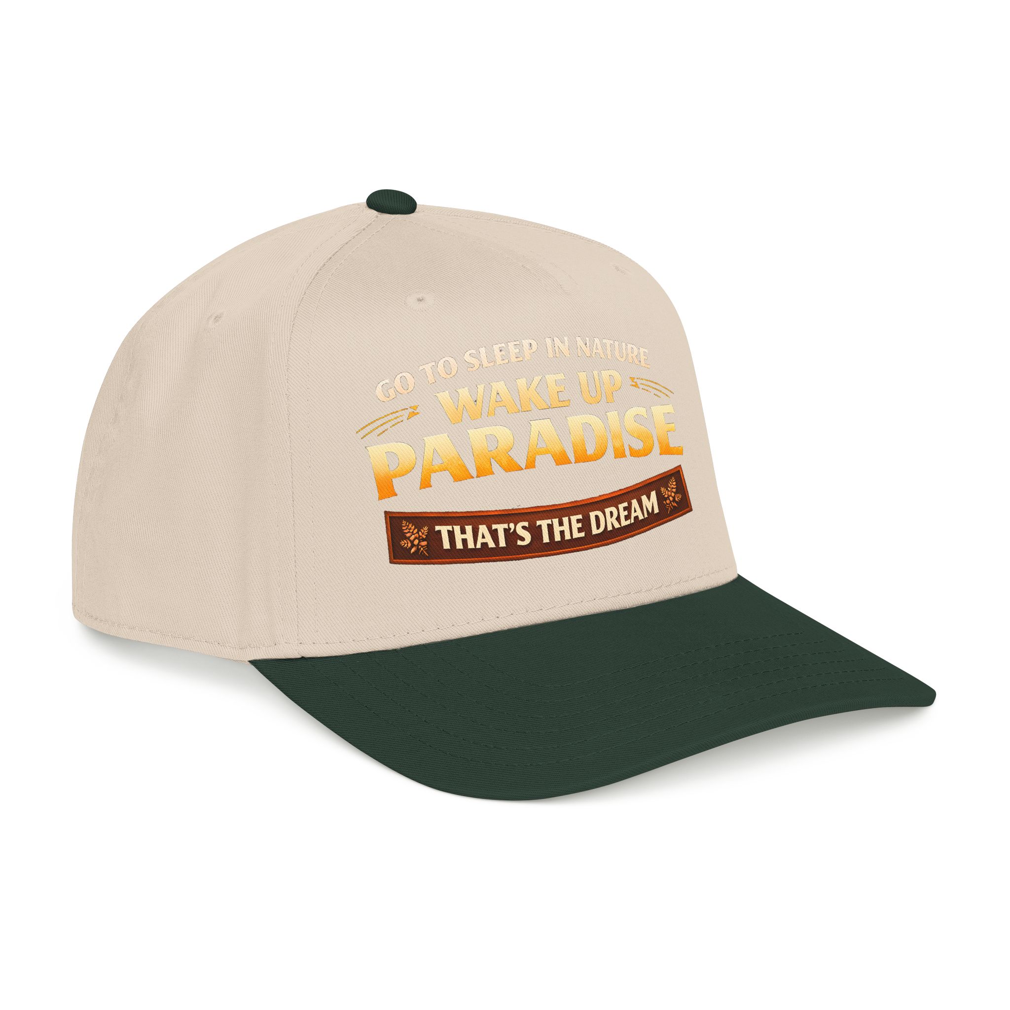 Baseball Cap - "Go sleep Nature-Wake Up Paradise" Design Scenic-Line