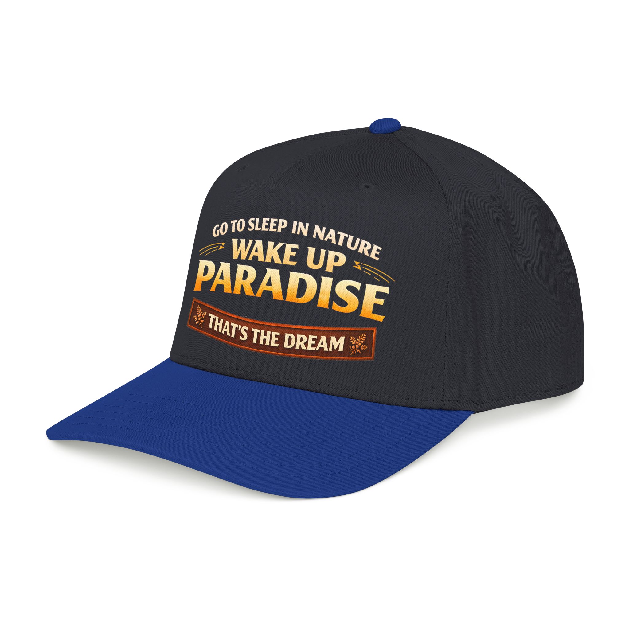 Baseball Cap - "Go sleep Nature-Wake Up Paradise" Design Scenic-Line