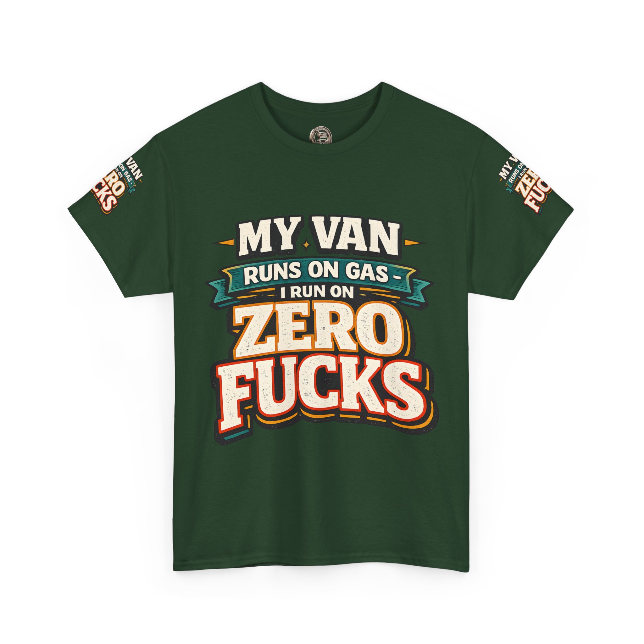 Unisex Heavy Cotton Tee — "My Van Runs On Gas" Design F**K-Line