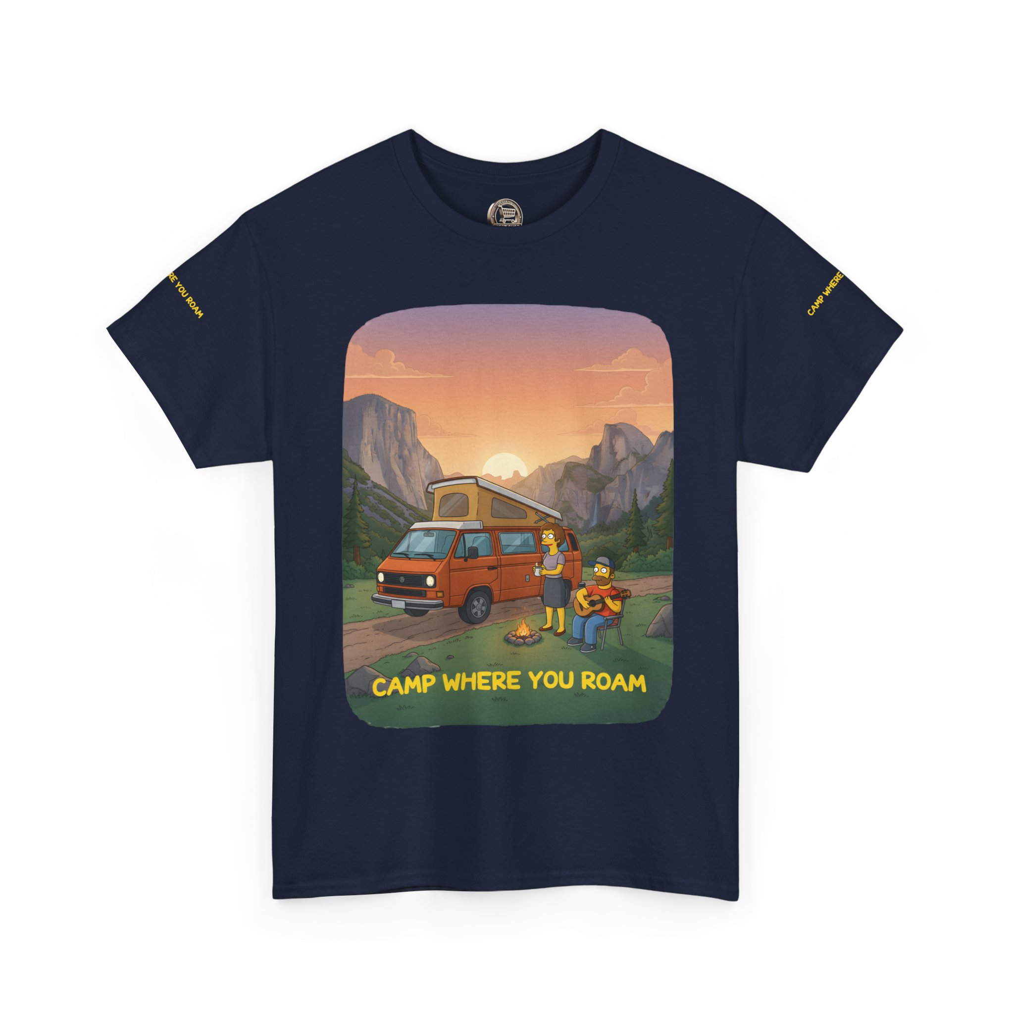 Unisex Heavy Cotton Tee — "Camp Where You Roam" Design Sitcom-Line
