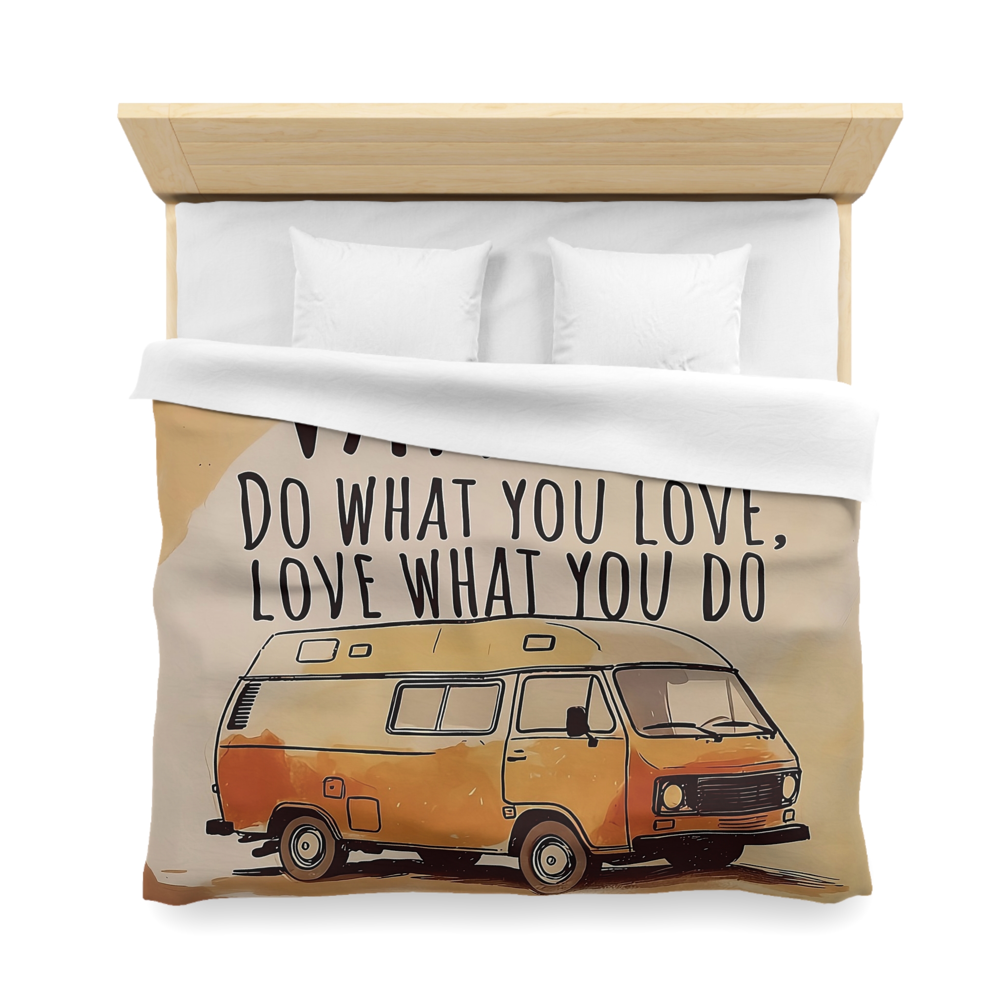 Duvet Cover – "Do What You Love, Love What You Do" Camper Comforter