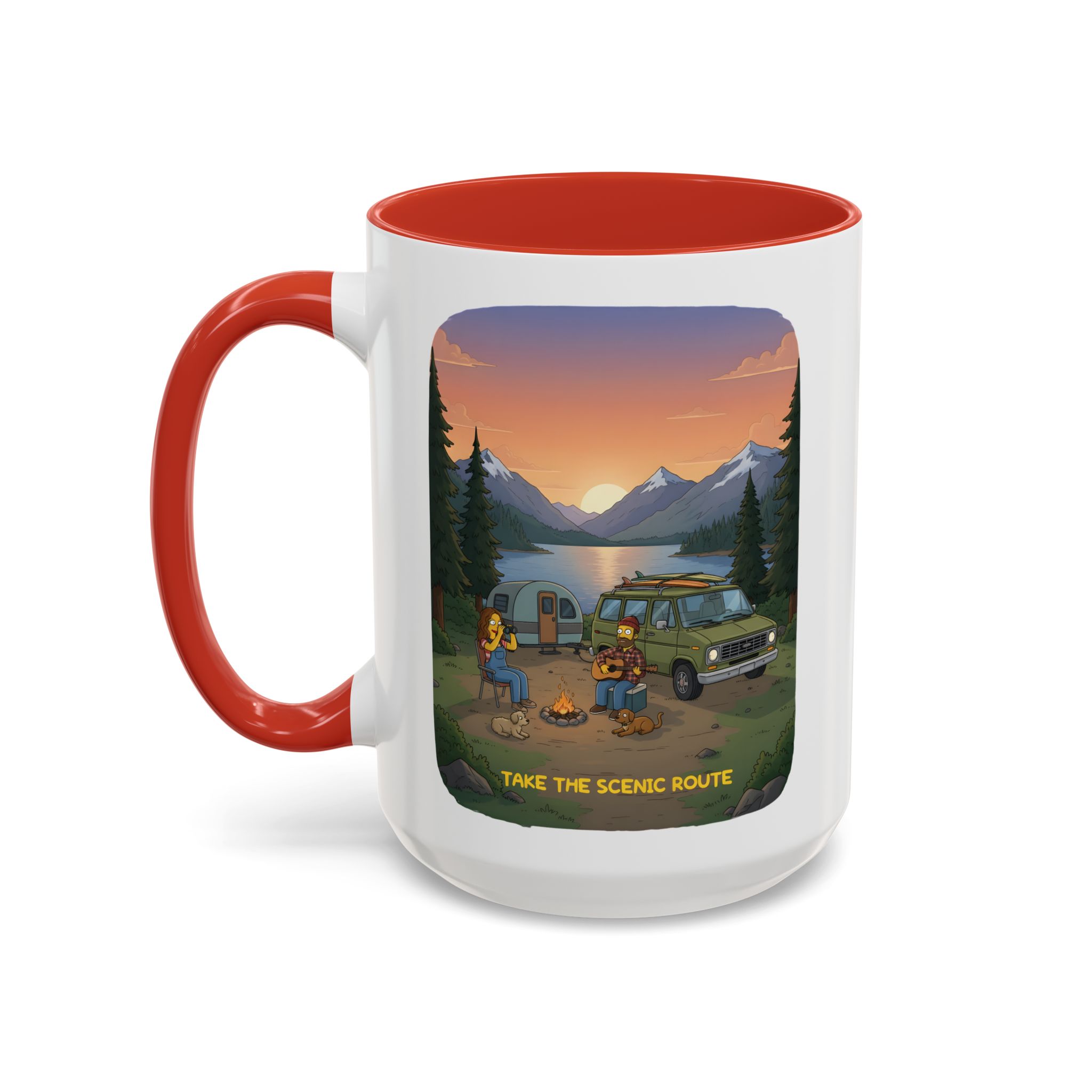 12644411243099328728_2048.jpeg Accent Coffee Mug (11, 15oz) — "Take The Scenic Route" Design Sitcom-Line