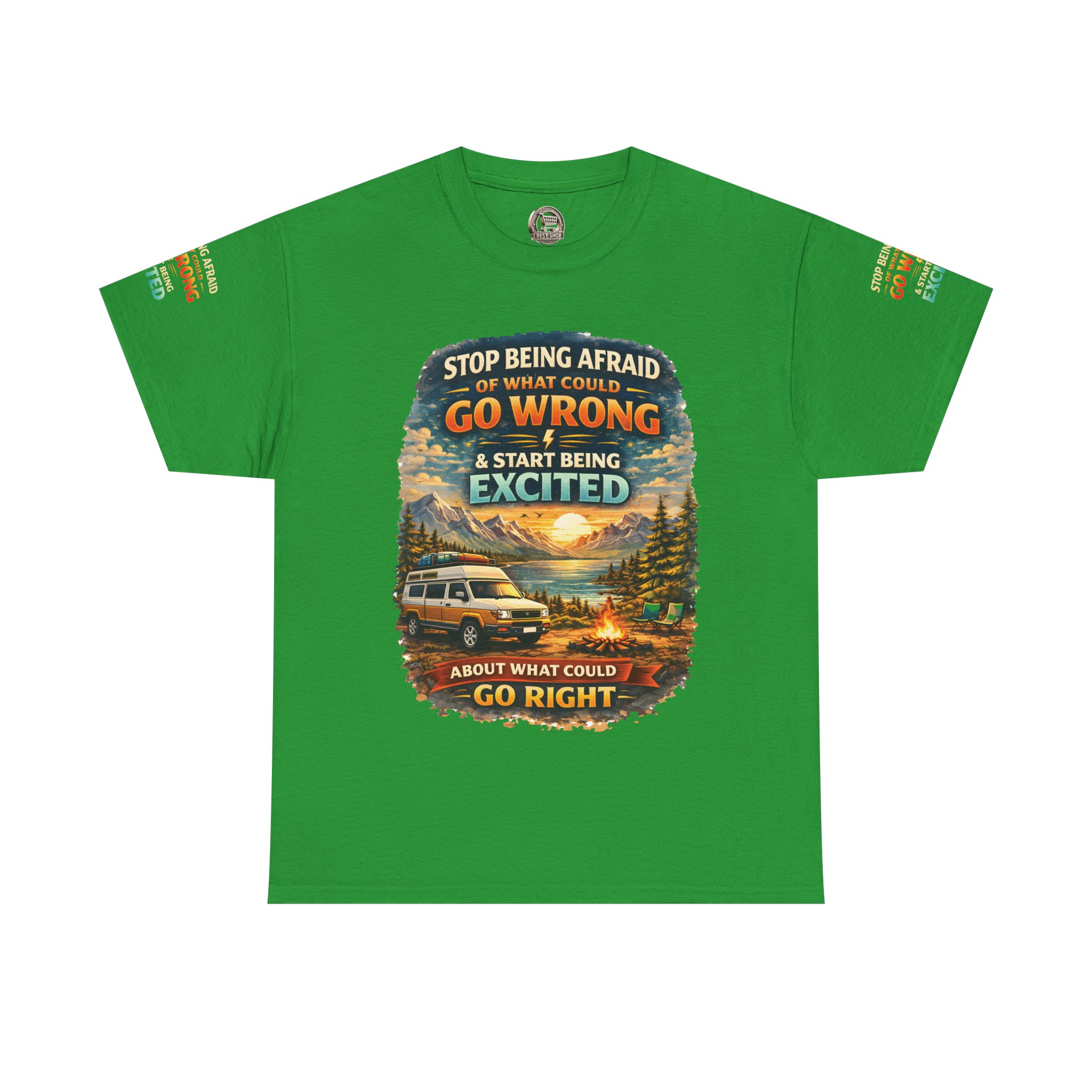 12645771715341504410_2048.jpeg Unisex Heavy Cotton Tee — "Stop Being Afraid Of What Could Go Wrong" Design Scenic-Line