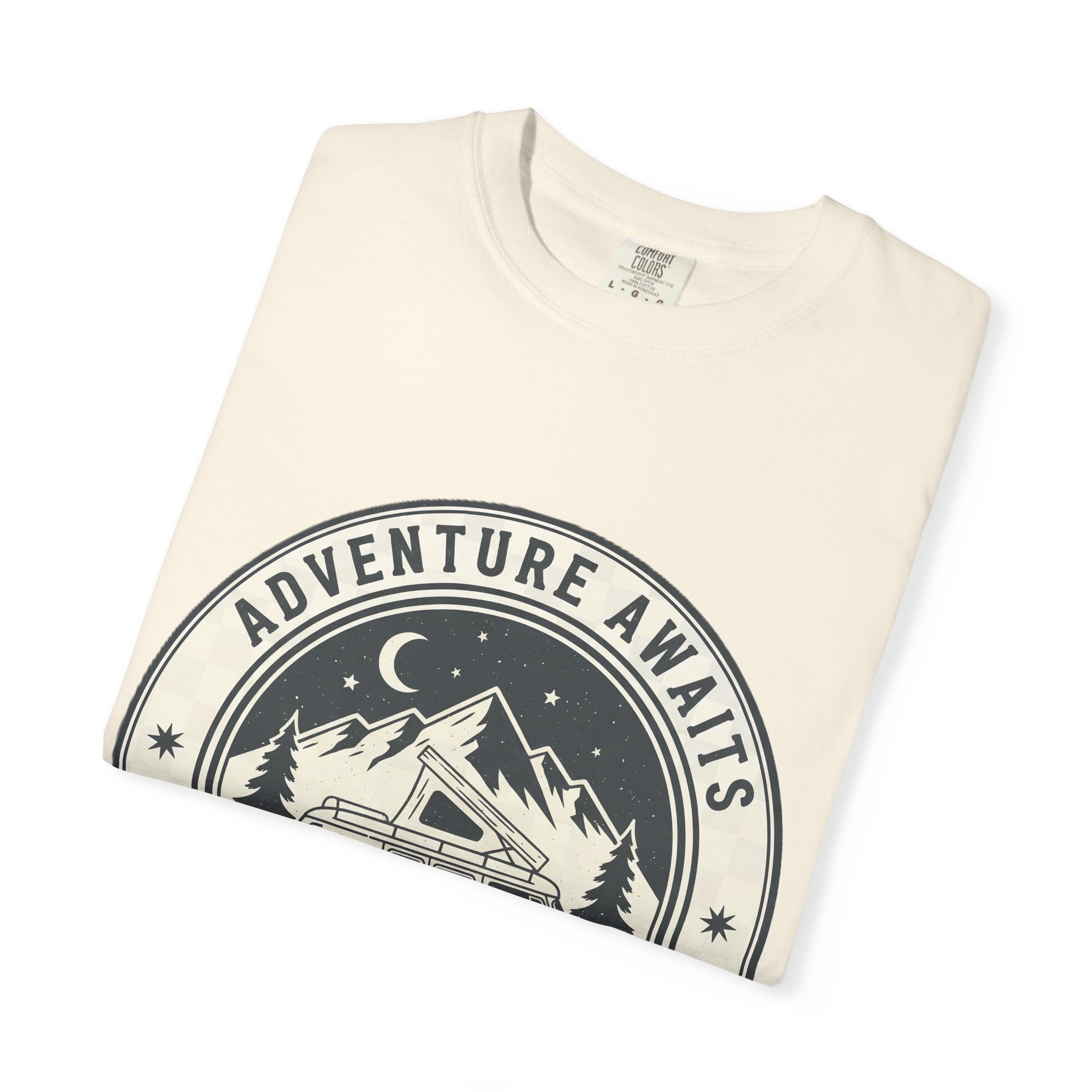 T-Shirt — "Adventure Awaits-Go Where You Feel Most Alive" (Only Front Printed) Outdoor Travel Tee