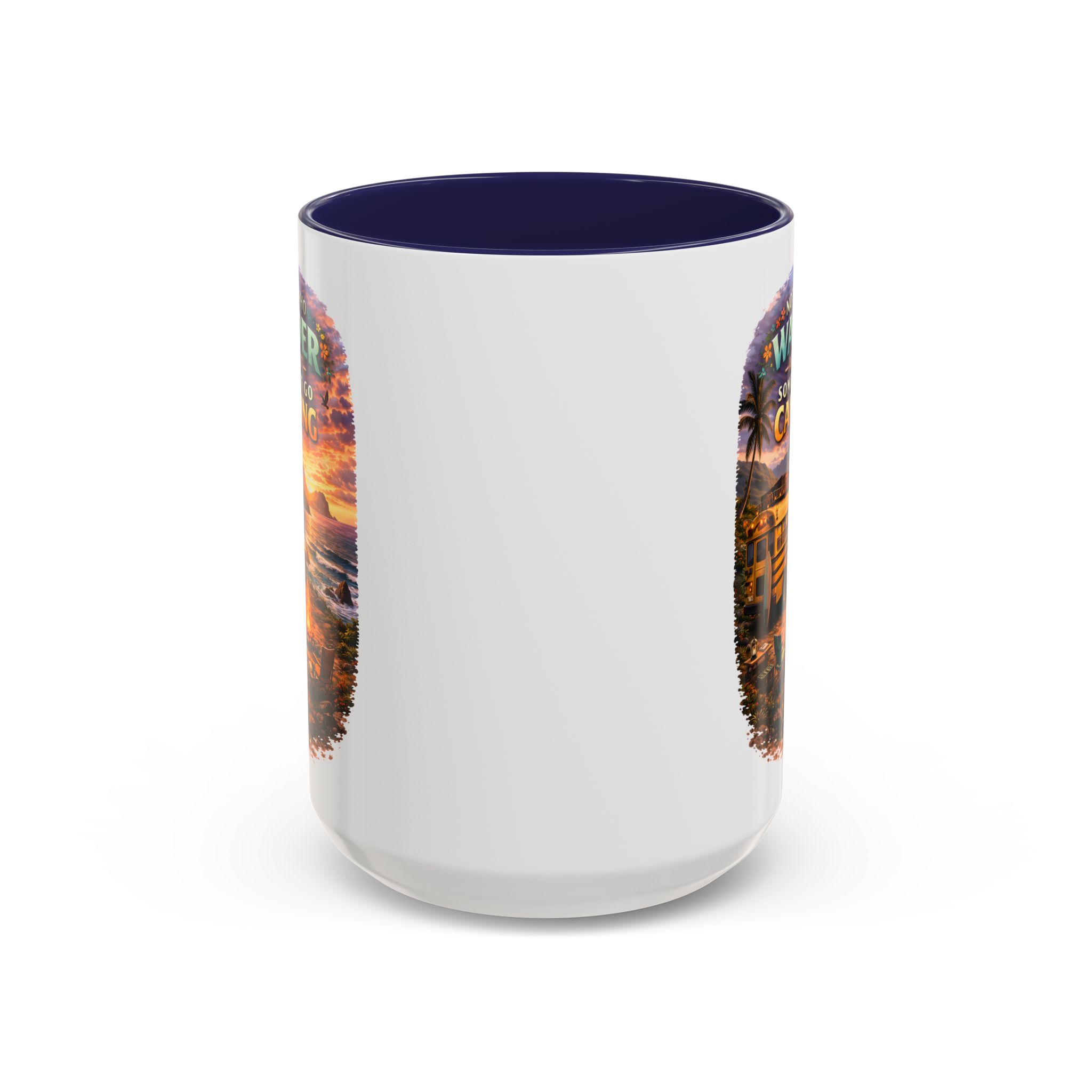 Accent Coffee Mug (11, 15oz) — "Not All Who Wander Are Lost" Design Scenic-Line