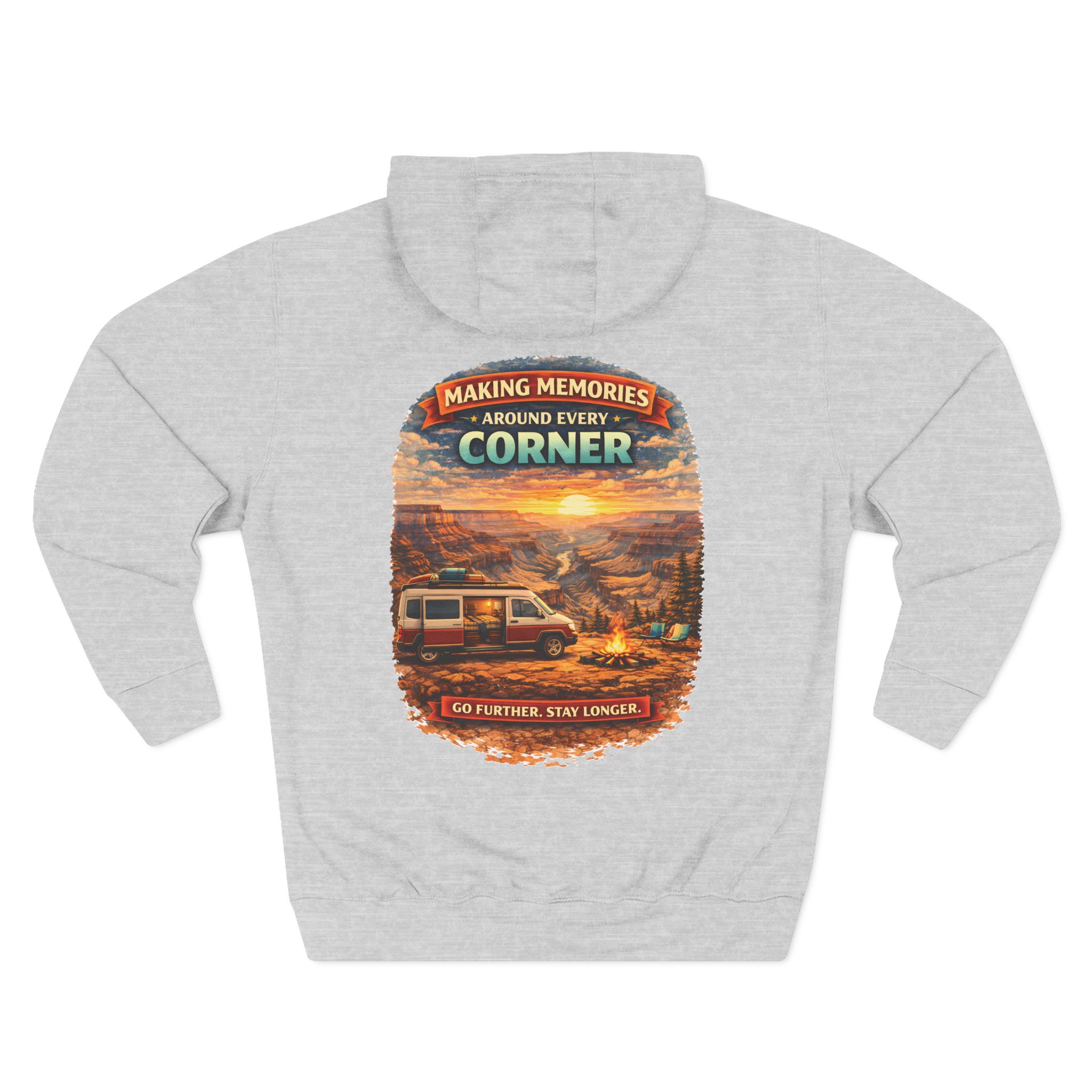 Three-Panel Fleece Hoodie - "Making Memories" Design Scenic-Line