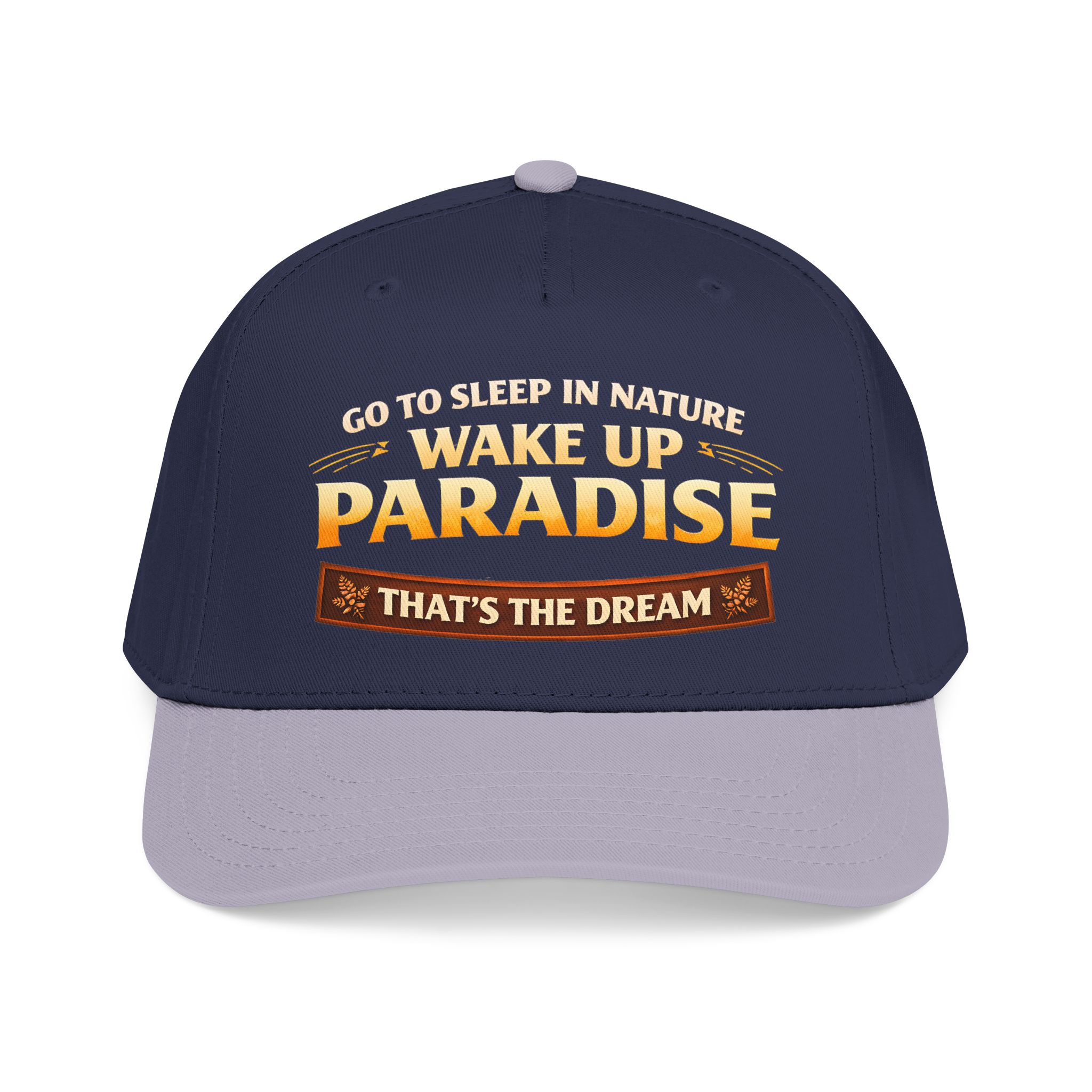 Baseball Cap - "Go sleep Nature-Wake Up Paradise" Design Scenic-Line