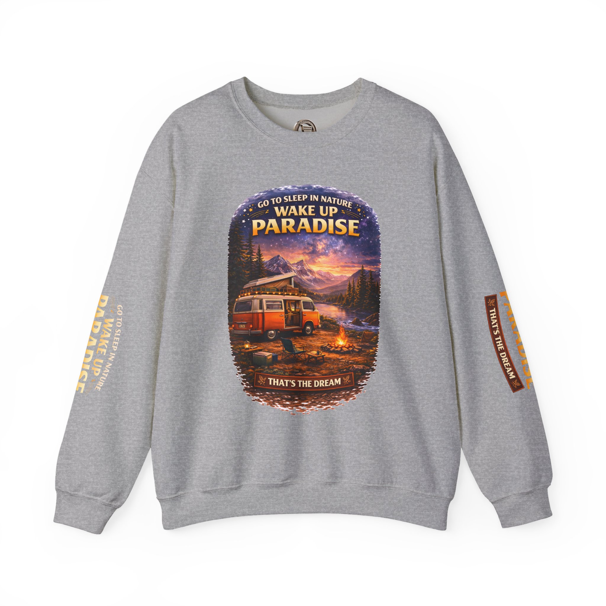 Unisex Heavy Blend™ Crewneck Sweatshirt — "Go To Sleep Nature " Design Scenic-Line