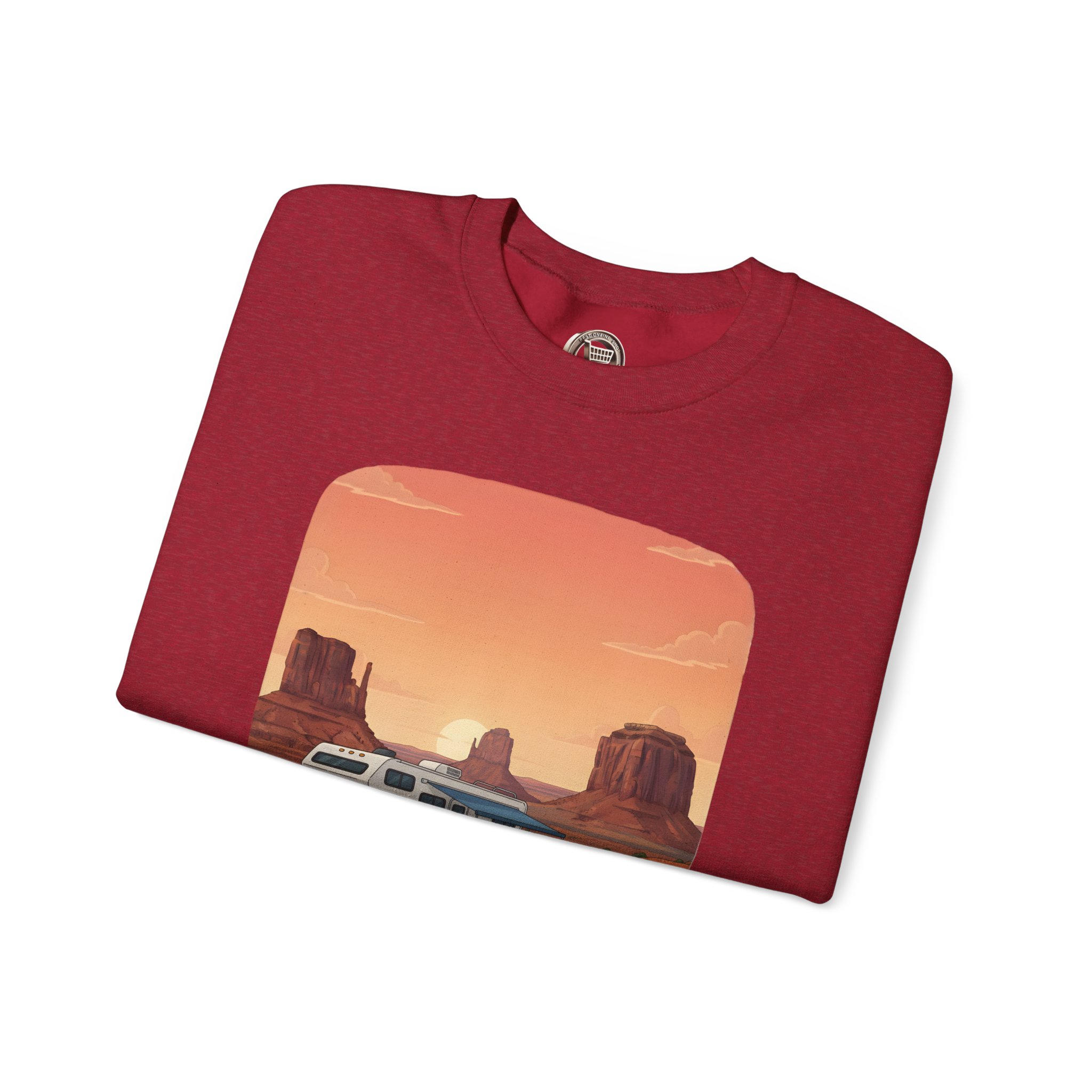 Unisex Heavy Blend™ Crewneck Sweatshirt — "Life Is A Journey-Not A Destination" Design Sitcom-Line