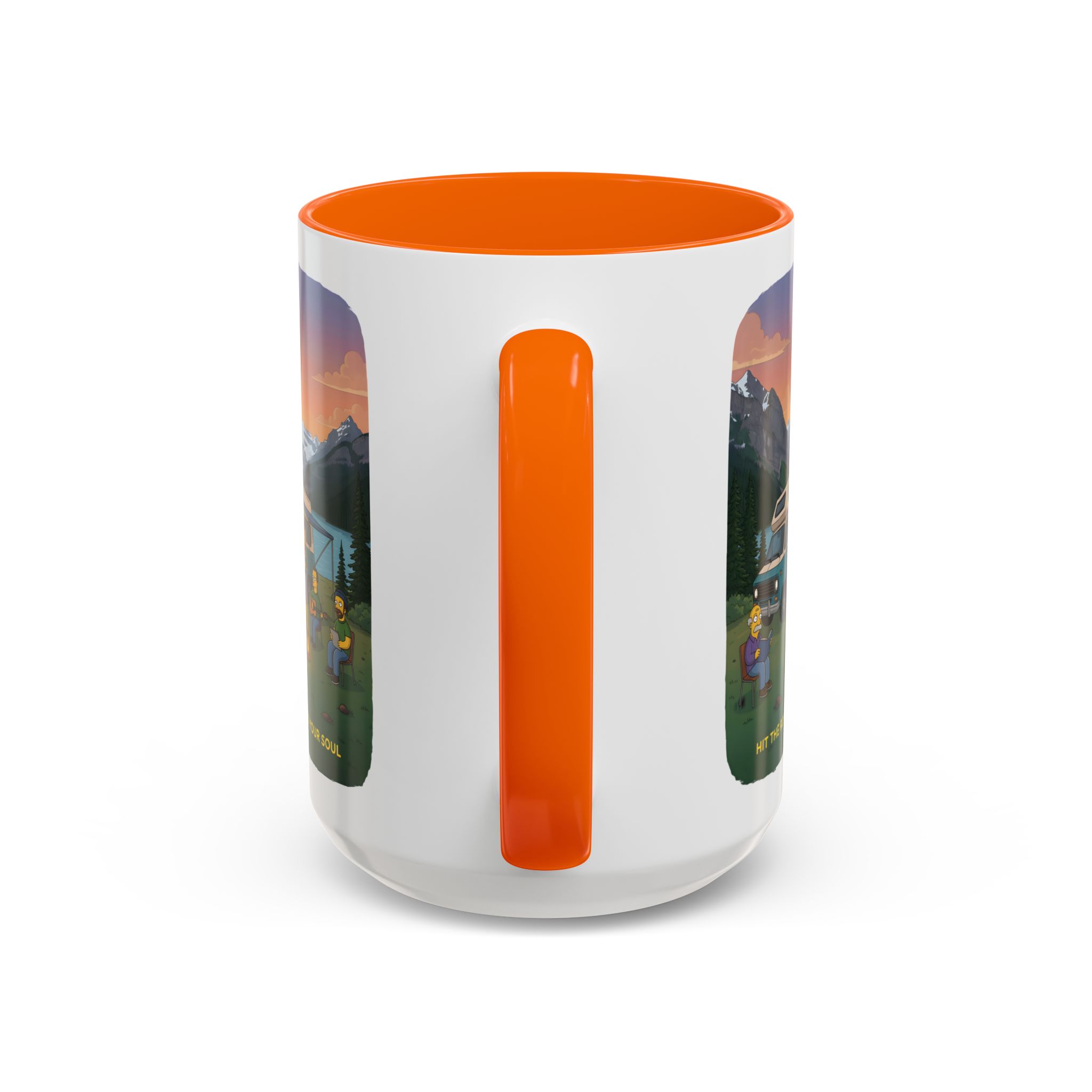 Accent Coffee Mug (11, 15oz) — "Hit The Road-Find Your Soul" Design Sitcom-Line