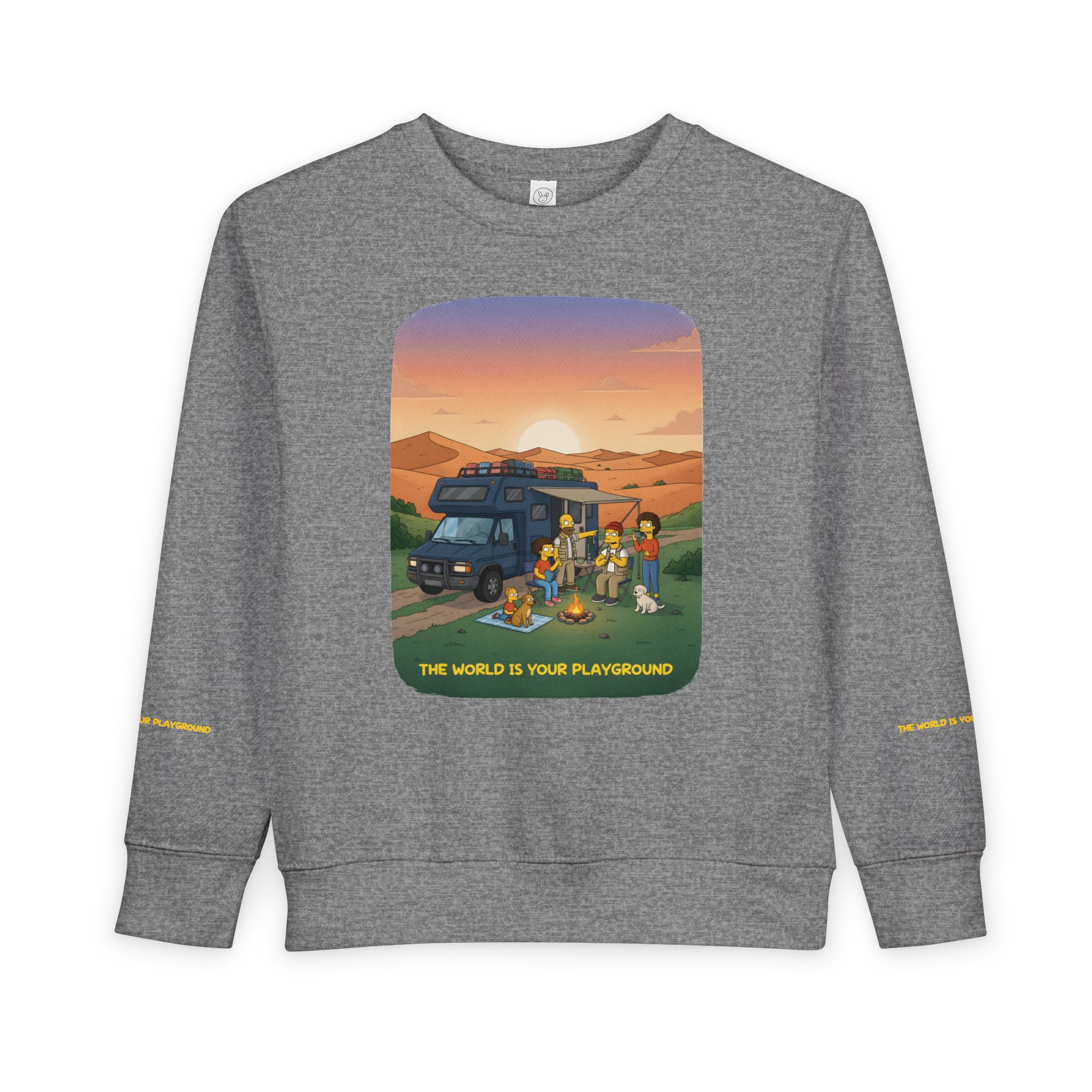 Toddler Sweatshirt - "The World Is Your playground" (Design Sitcom-Line)