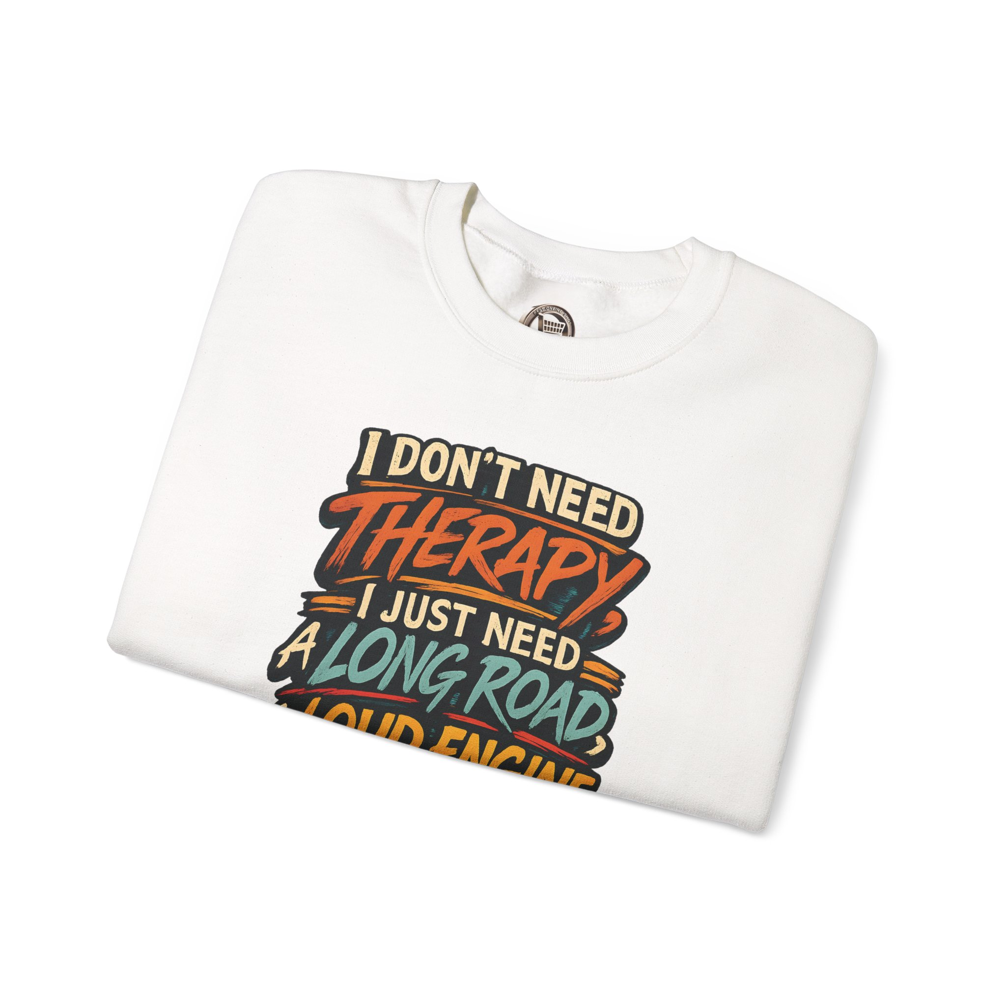 Unisex Heavy Blend™ Crewneck Sweatshirt — "I Dont Need Therapy" Design F**K-Line