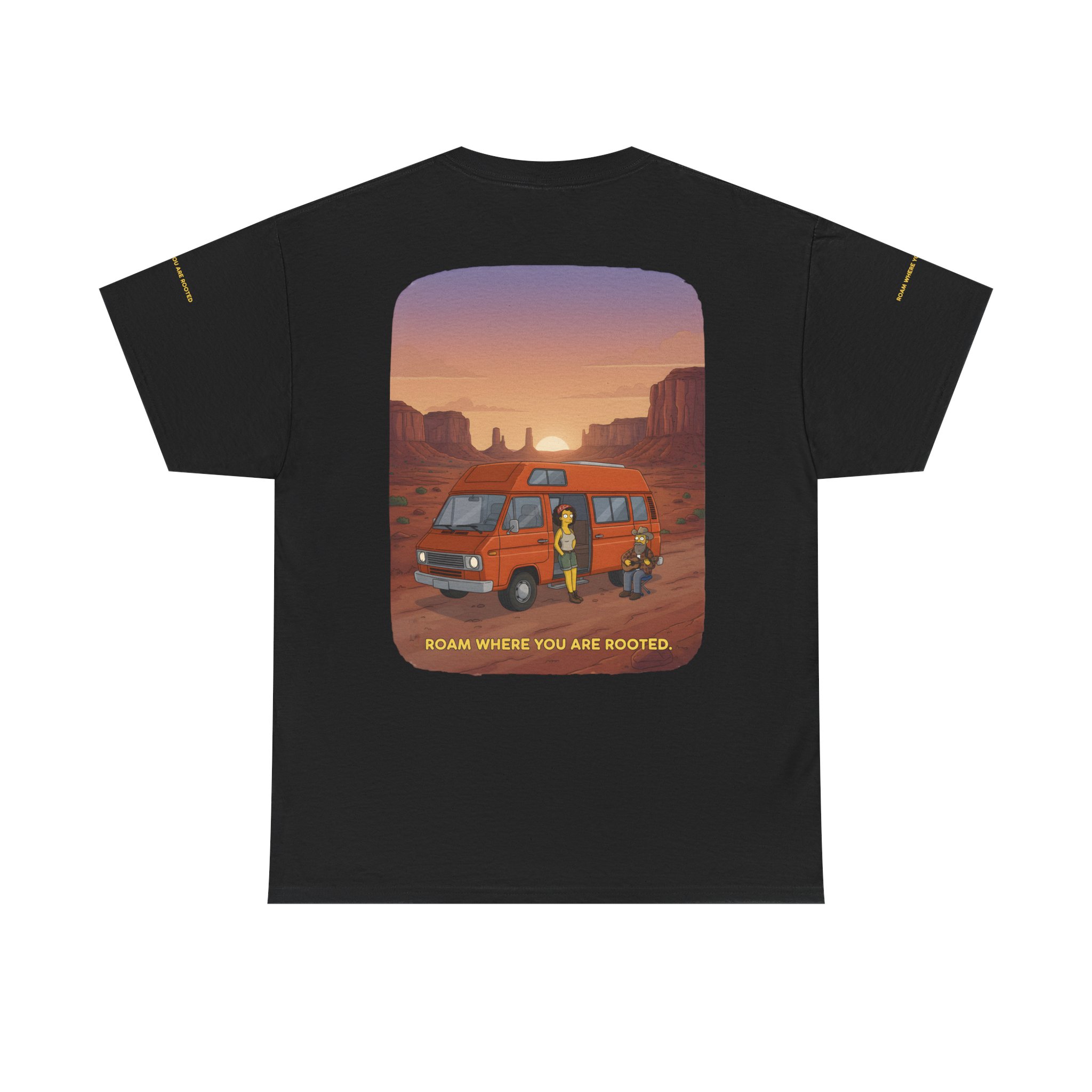 Unisex Heavy Cotton Tee — "Roam Where You Are Rooted" Design Sitcom-Line