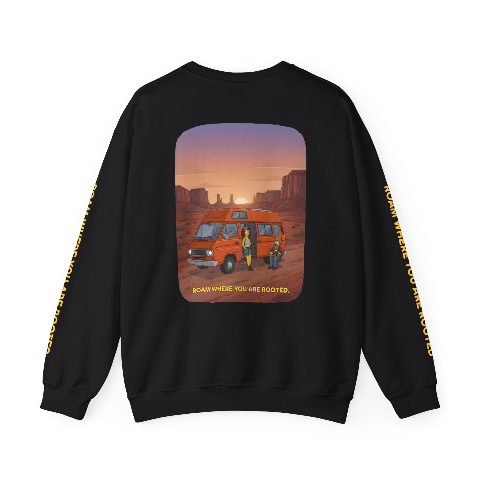 12719444134981709059_2048.jpeg Unisex Heavy Blend™ Crewneck Sweatshirt — "Roam Where You Are Rooted" Design Sitcom-Line