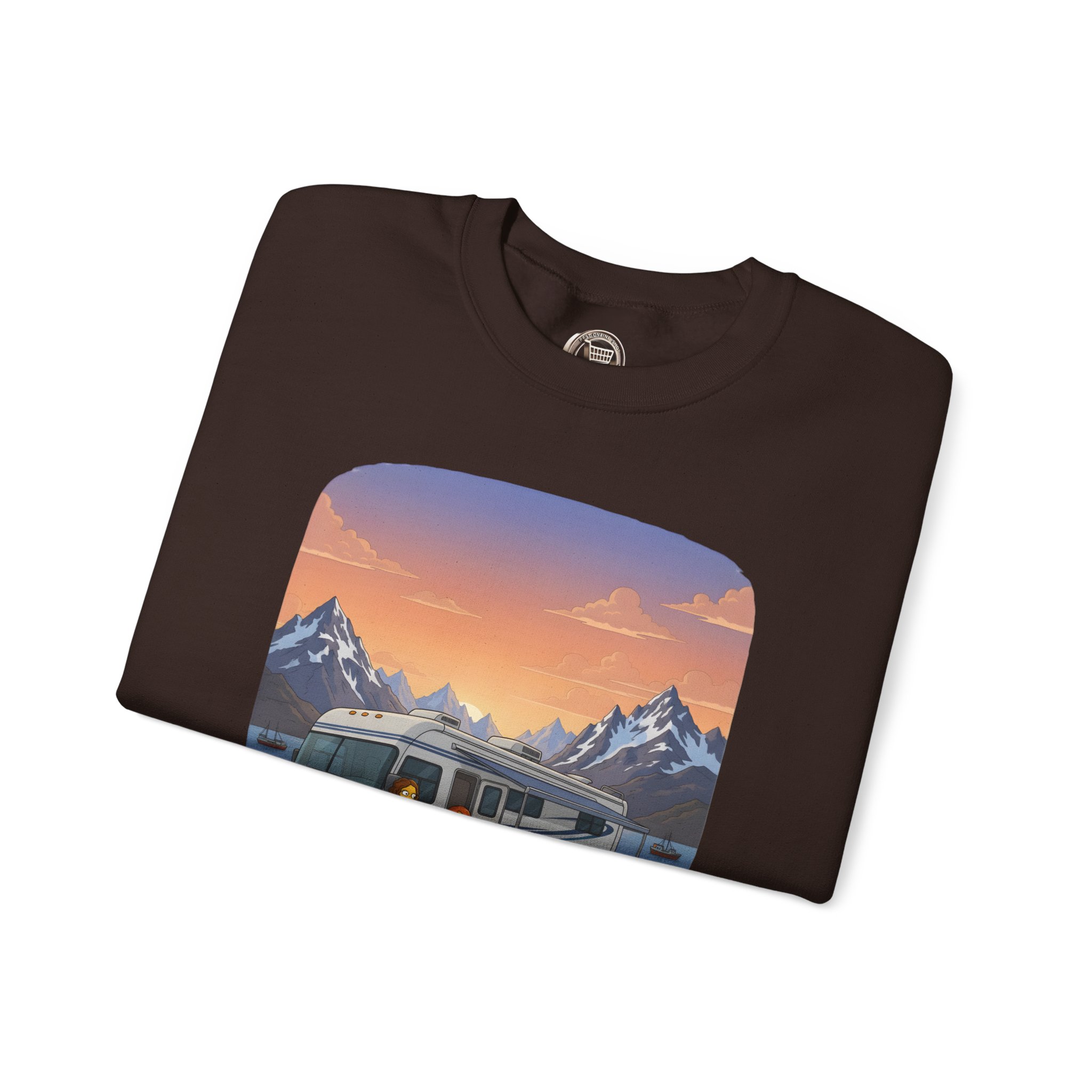 Unisex Heavy Blend™ Crewneck Sweatshirt — "Not All Who Wander Are Lost" Design Sitcom-Line