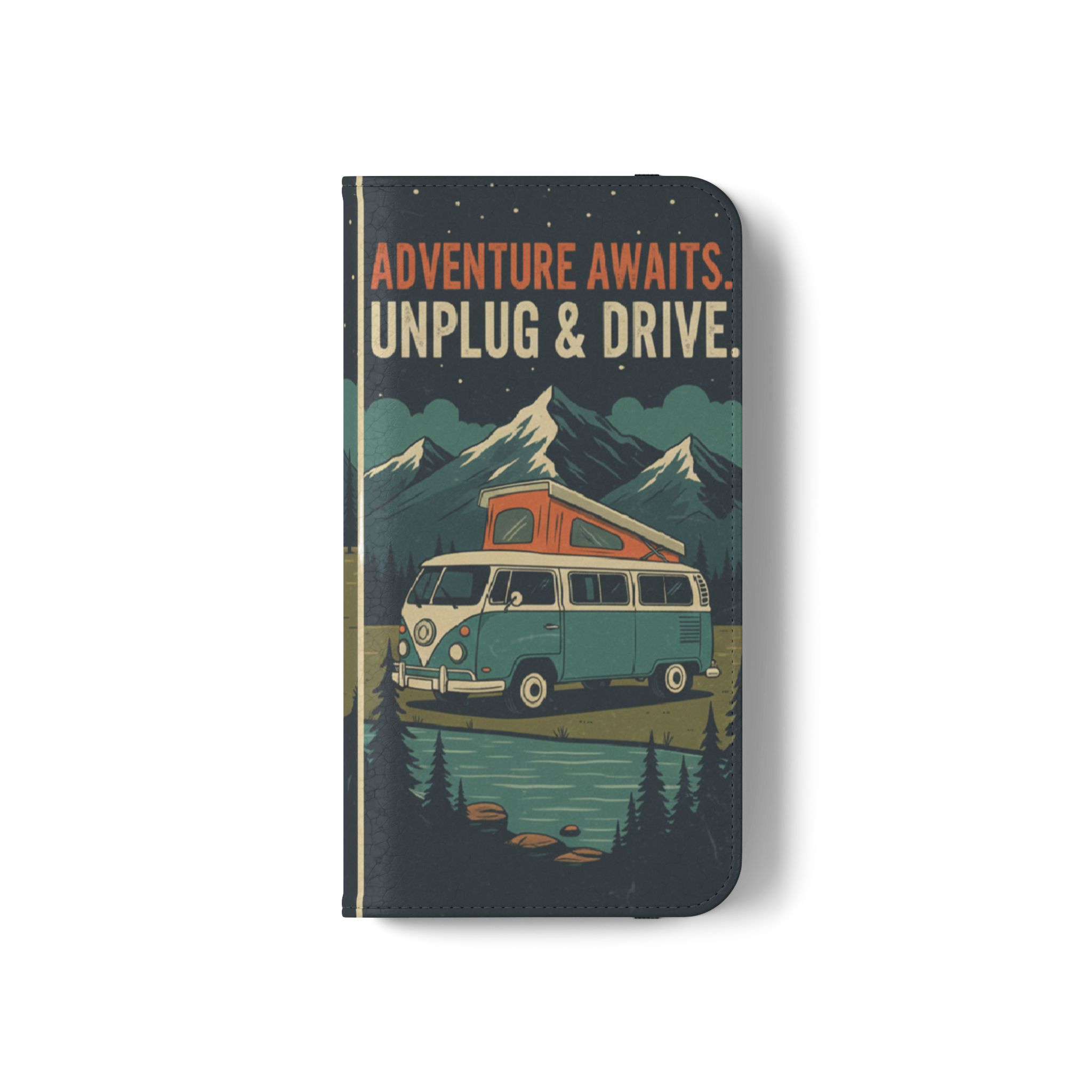 Flip Phone Case — "Fuel Your Journey, Not the Wifi" Wallet Cover