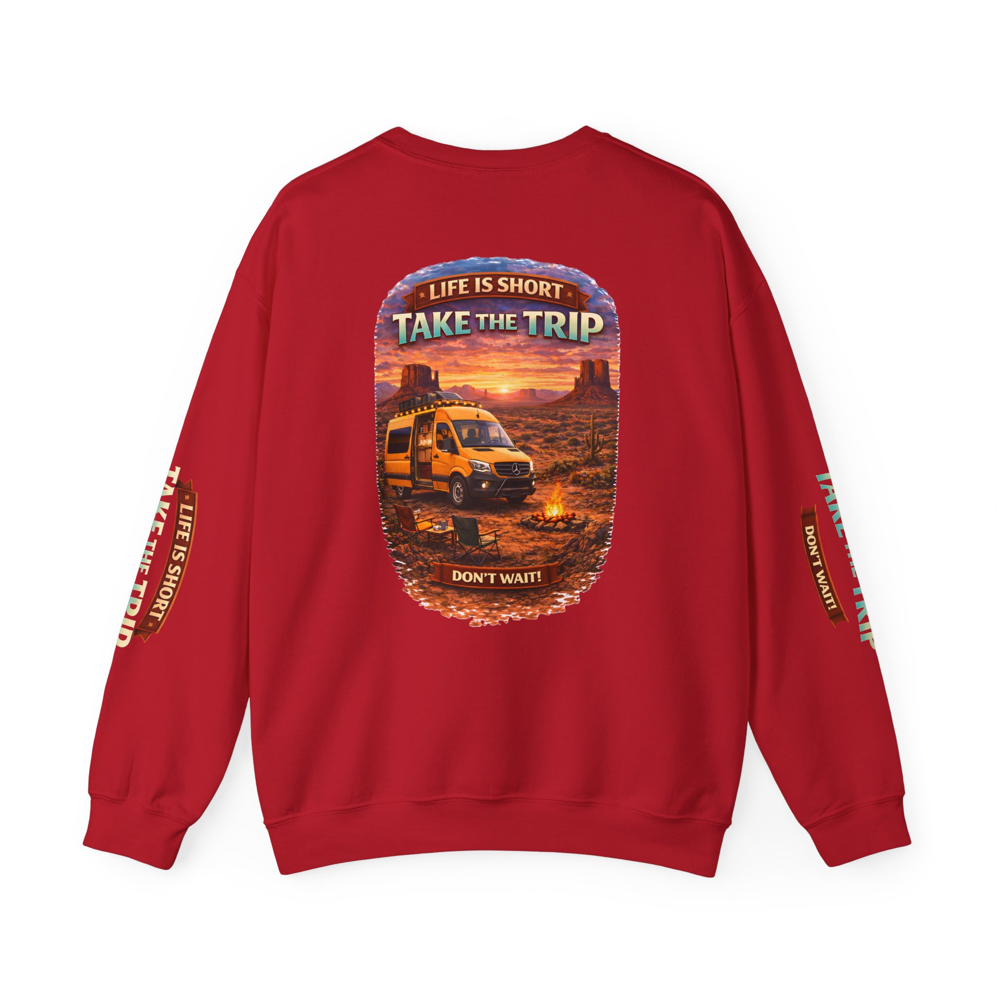 12739705738682751424_2048.jpeg Unisex Heavy Blend™ Crewneck Sweatshirt — "Life Is To Short-Take The Trip" Design Scenic-Line