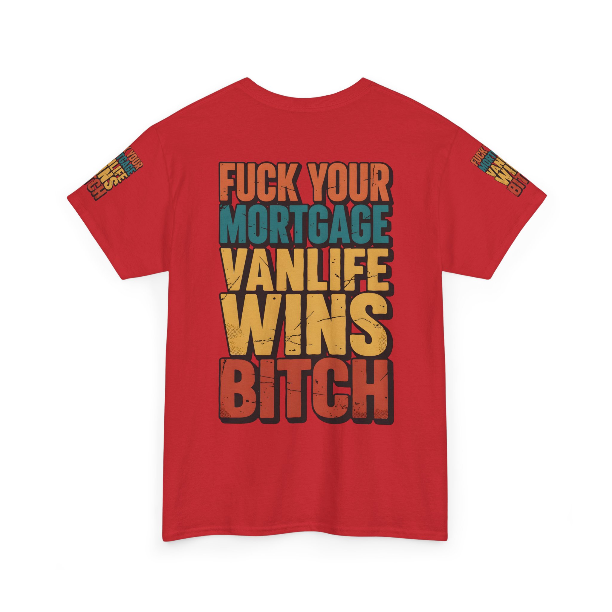Unisex Heavy Cotton Tee — "Fuck Your Mortgage" Design F**K-Line