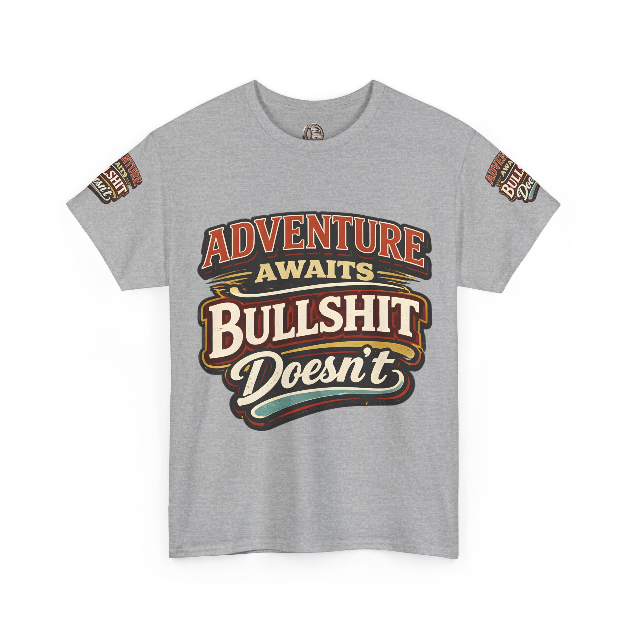 Unisex Heavy Cotton Tee — "Adventure Awaits" Design F**K-Line