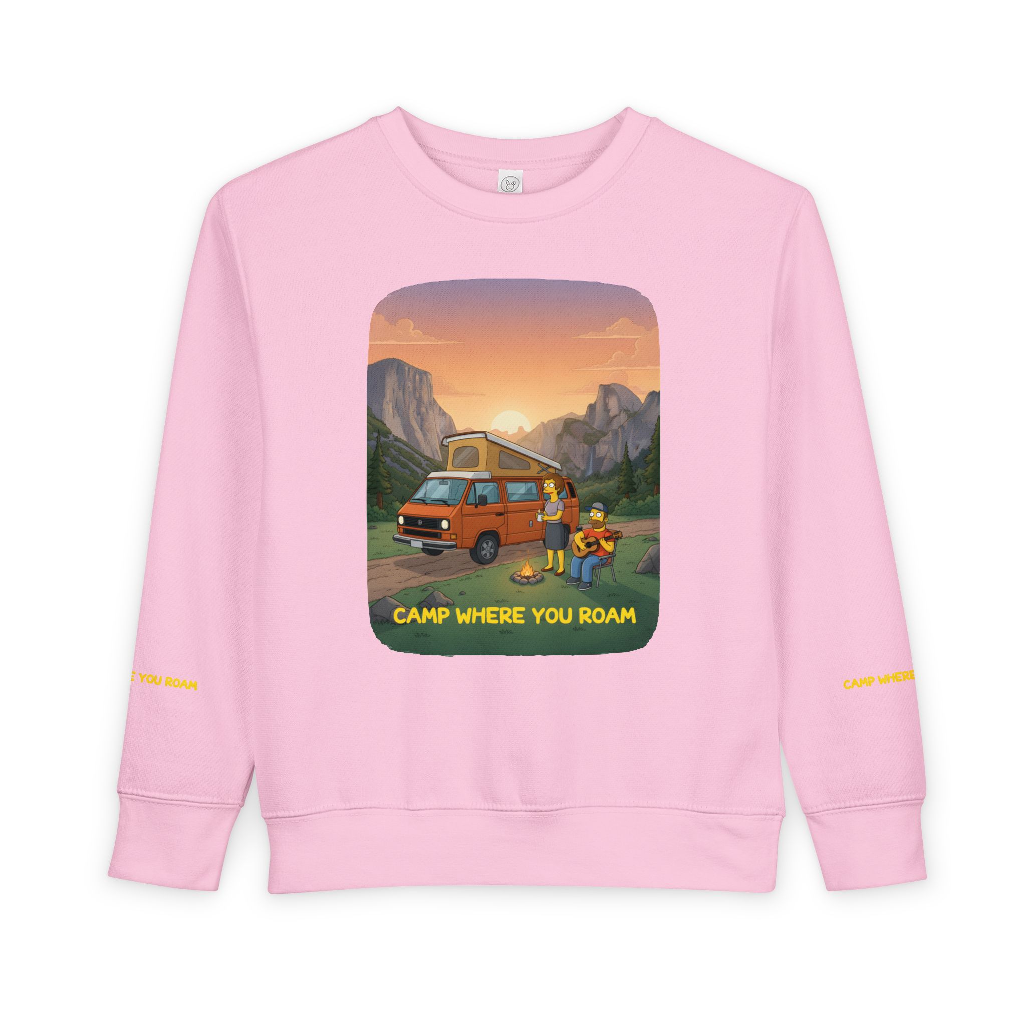 12762272524043423733_2048-1.jpeg Toddler Sweatshirt - "Camp Where You Roam" (Design Sitcom-Line)