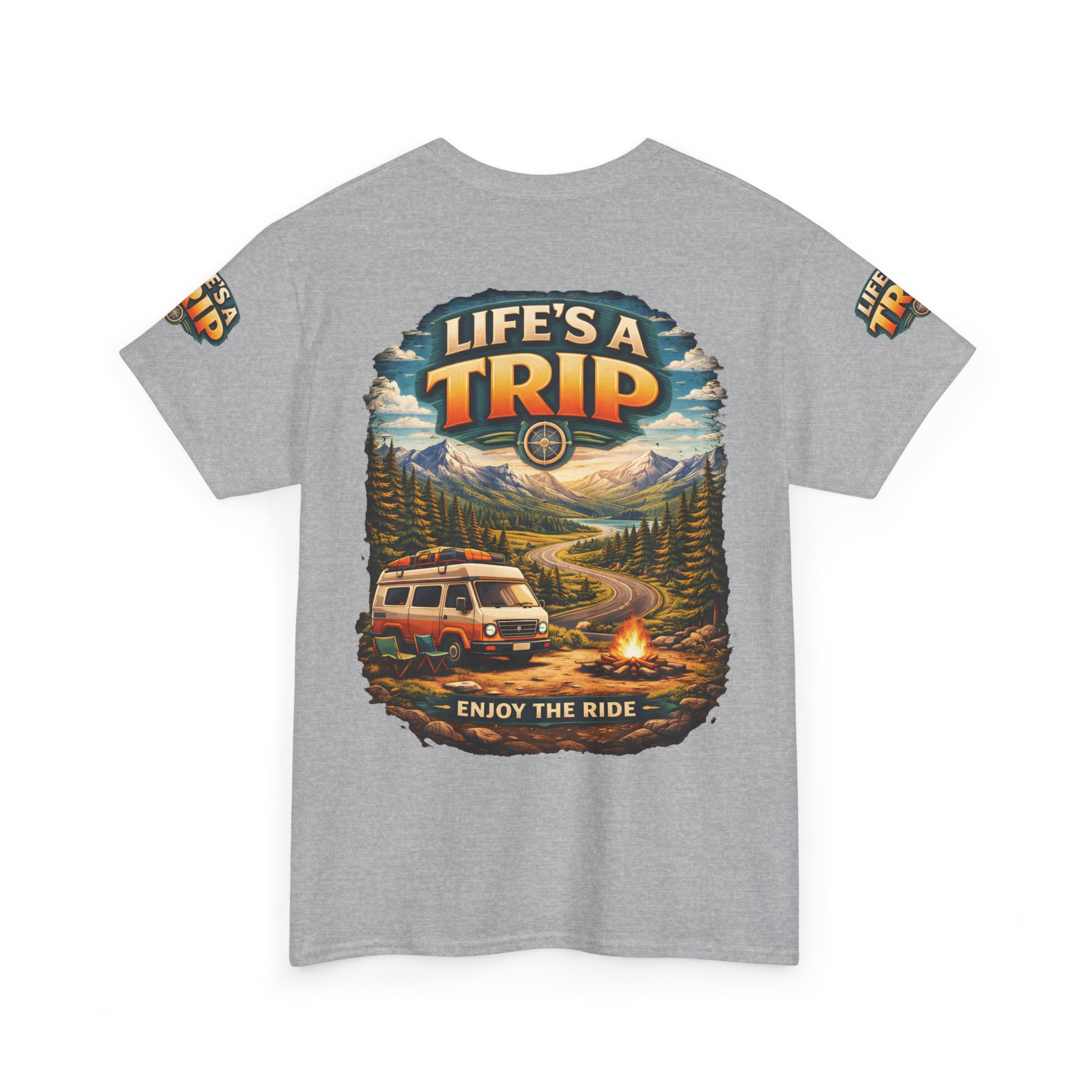 12766420141674536823_2048.jpeg Unisex Heavy Cotton Tee — "Live´s A Trip-Enjoy The Ride" Design Scenic-Line