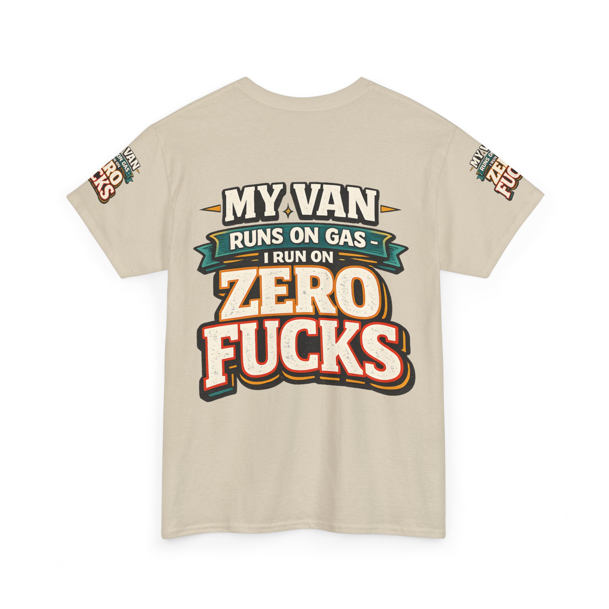 Unisex Heavy Cotton Tee — "My Van Runs On Gas" Design F**K-Line