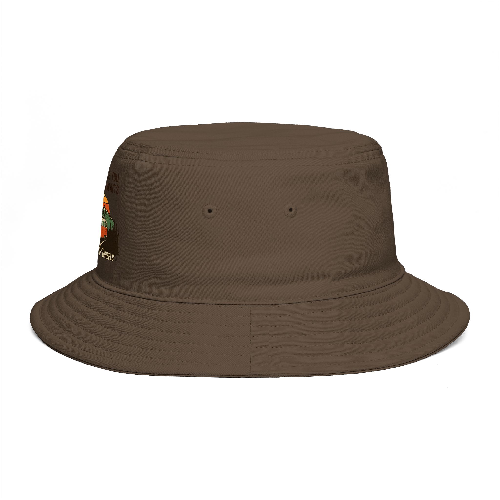 Bucket Hat — Wanderlust Camper Design (“Home is Where You Adventure Awaits”)