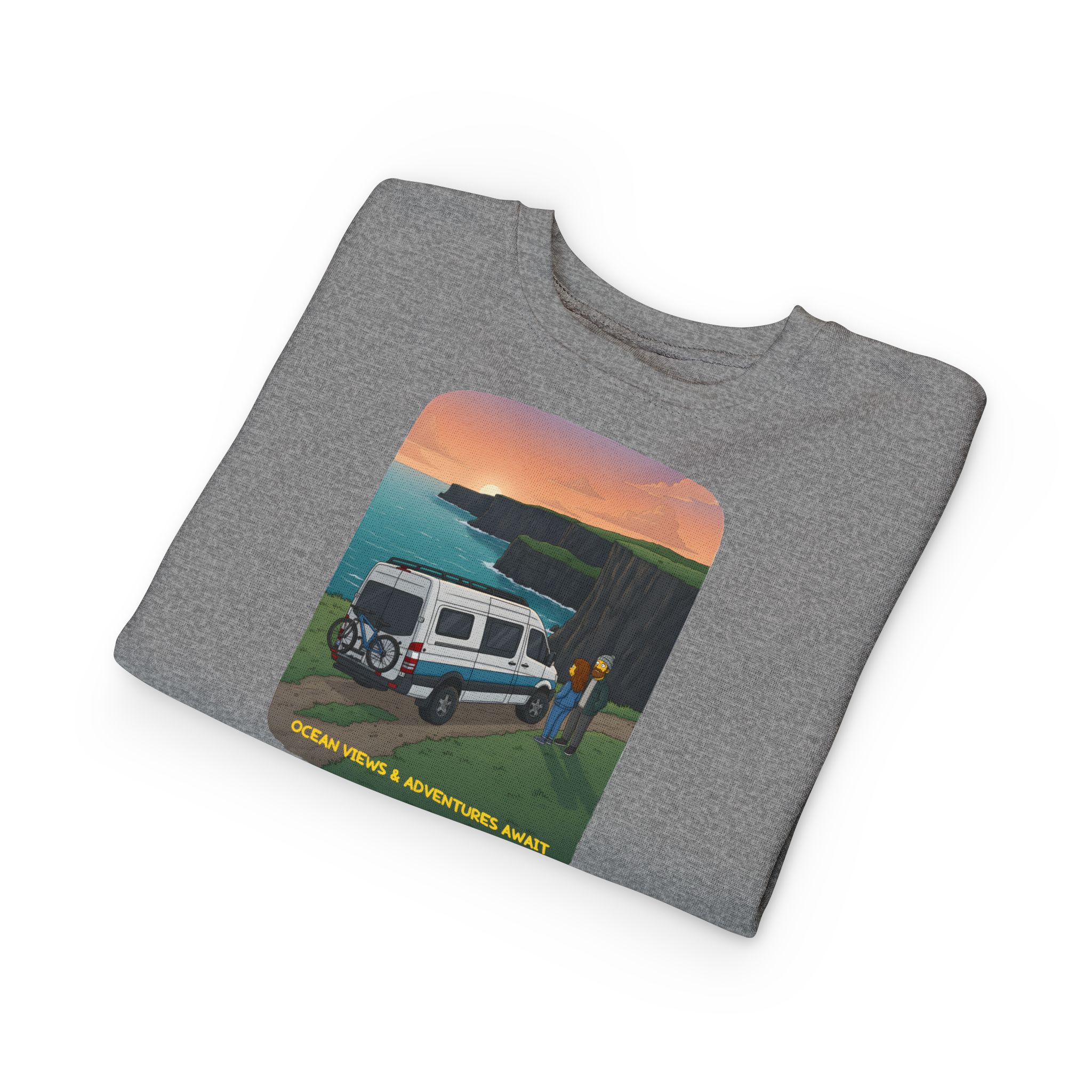 Toddler Sweatshirt - "Ocean Views-Adventures Awaits" (Design Sitcom-Line)