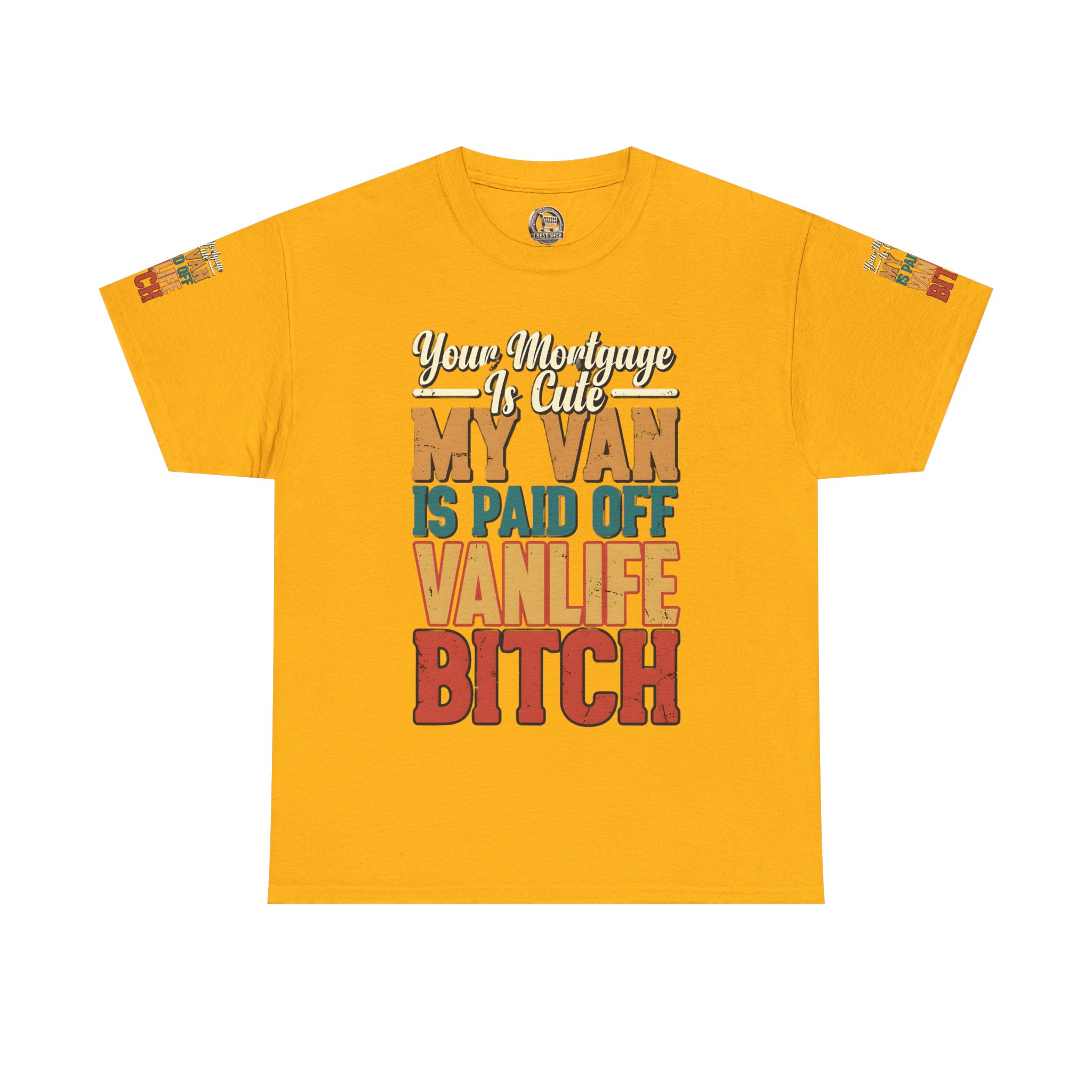 Unisex Heavy Cotton Tee — "Your Mortgage Is Cute" Design F**K-Line