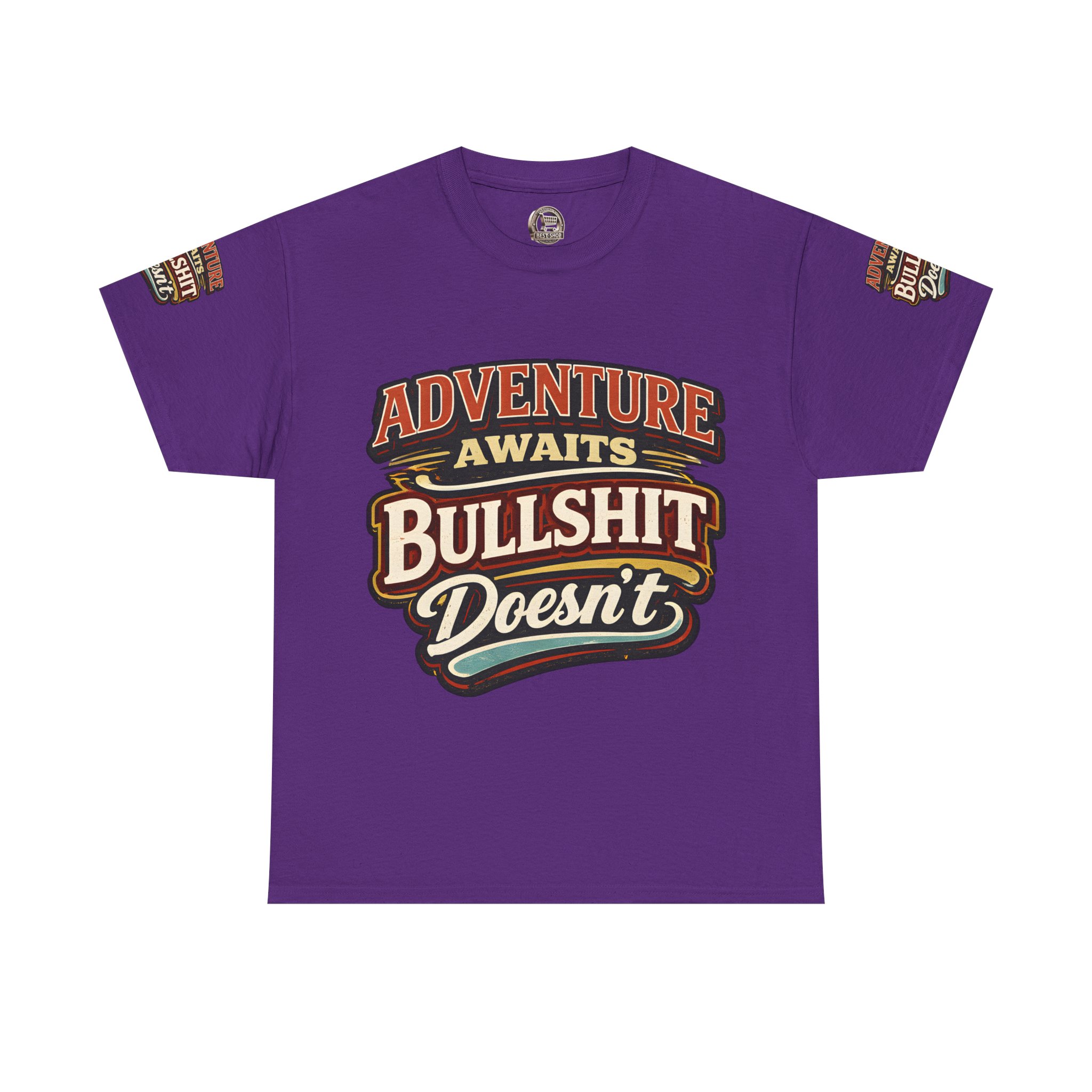 Unisex Heavy Cotton Tee — "Adventure Awaits" Design F**K-Line