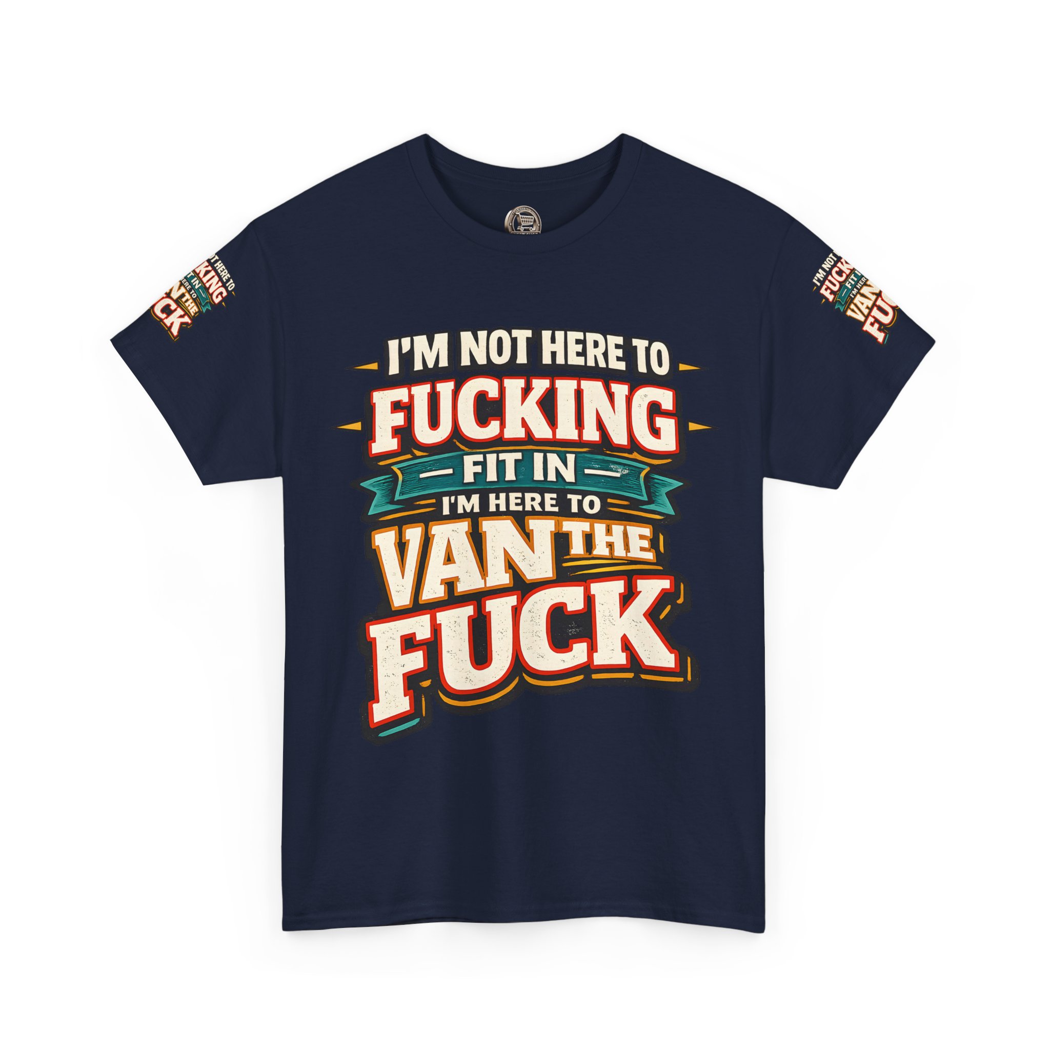 Unisex Heavy Cotton Tee — "I´m Not Here To Fucking Fit In" Design F**K-Line