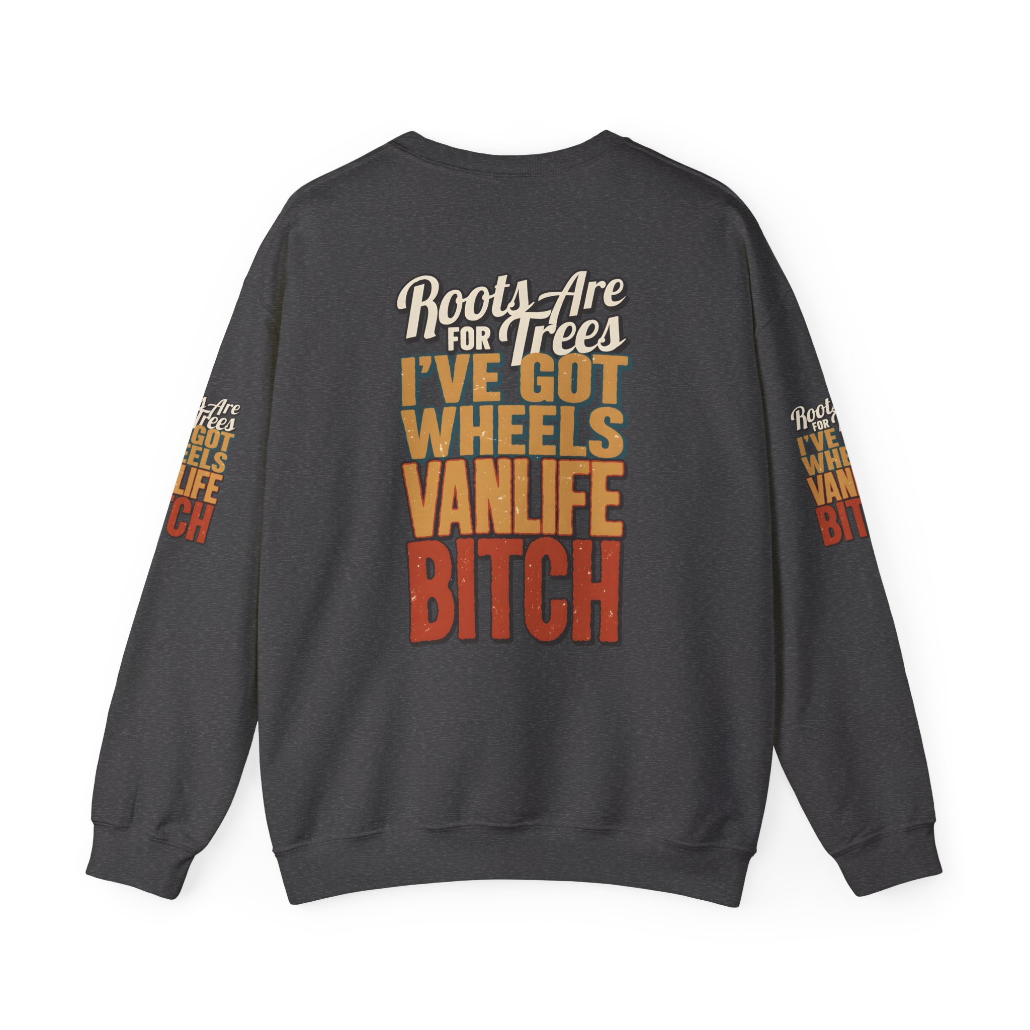 Unisex Heavy Blend™ Crewneck Sweatshirt — "Roots Are For Trees" Design F**K-Line