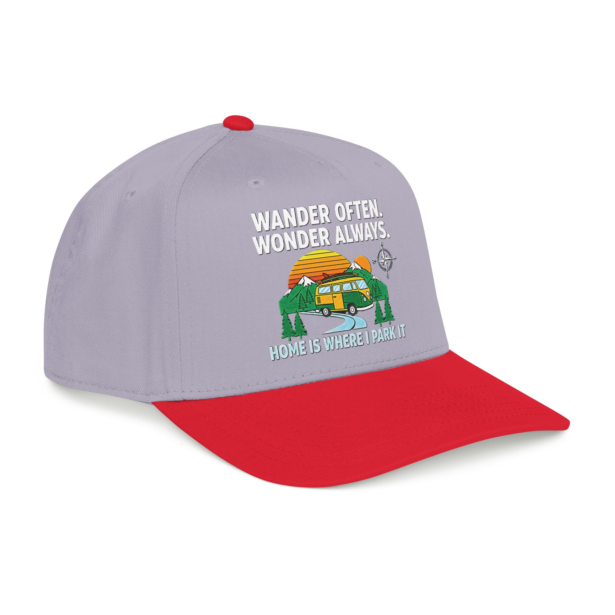 Baseball Cap — "Fueled by Exploration" Adventure Is My Compass Camper Hat