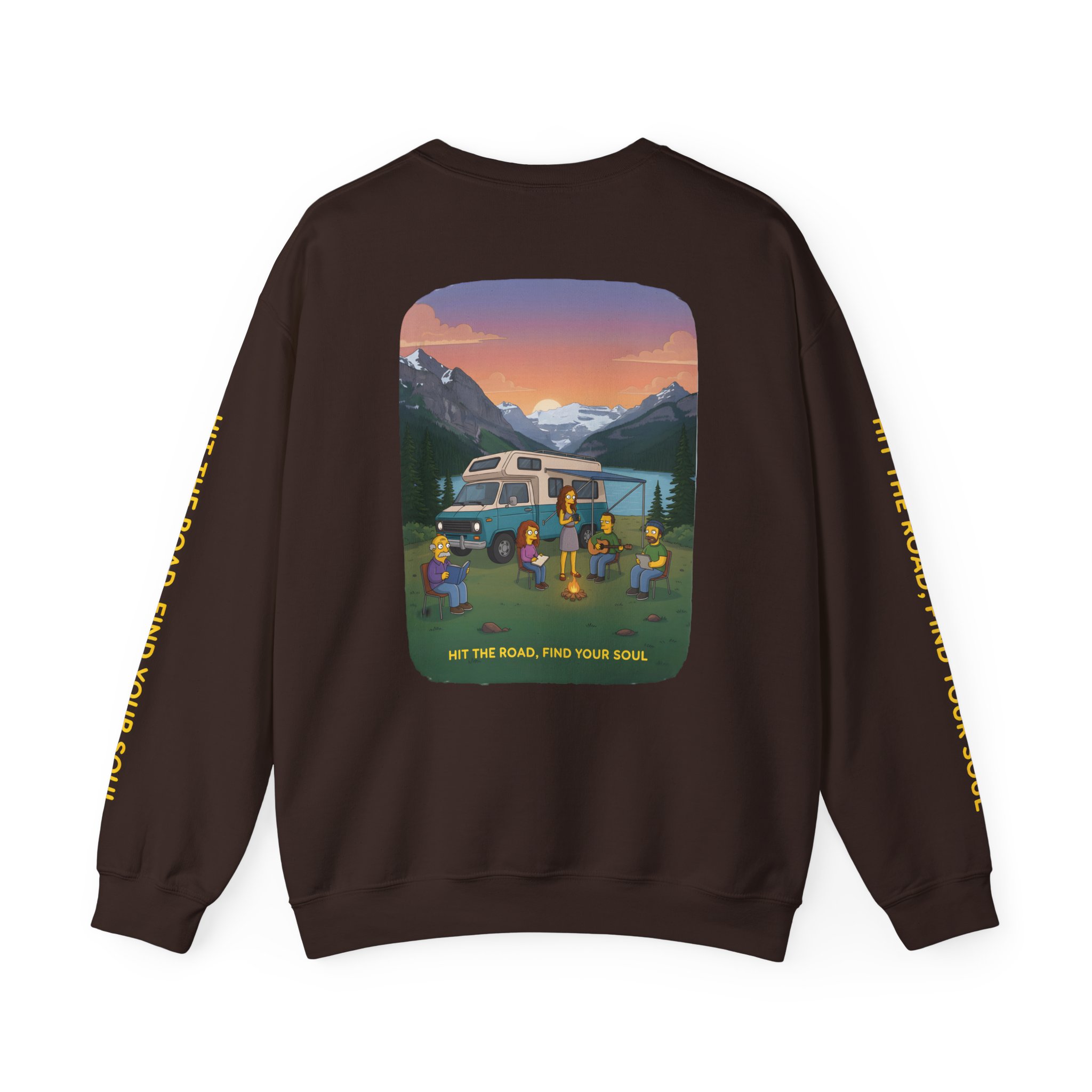 Unisex Heavy Blend™ Crewneck Sweatshirt — "Hit The Road-Find Your Soul" Design Sitcom-Line