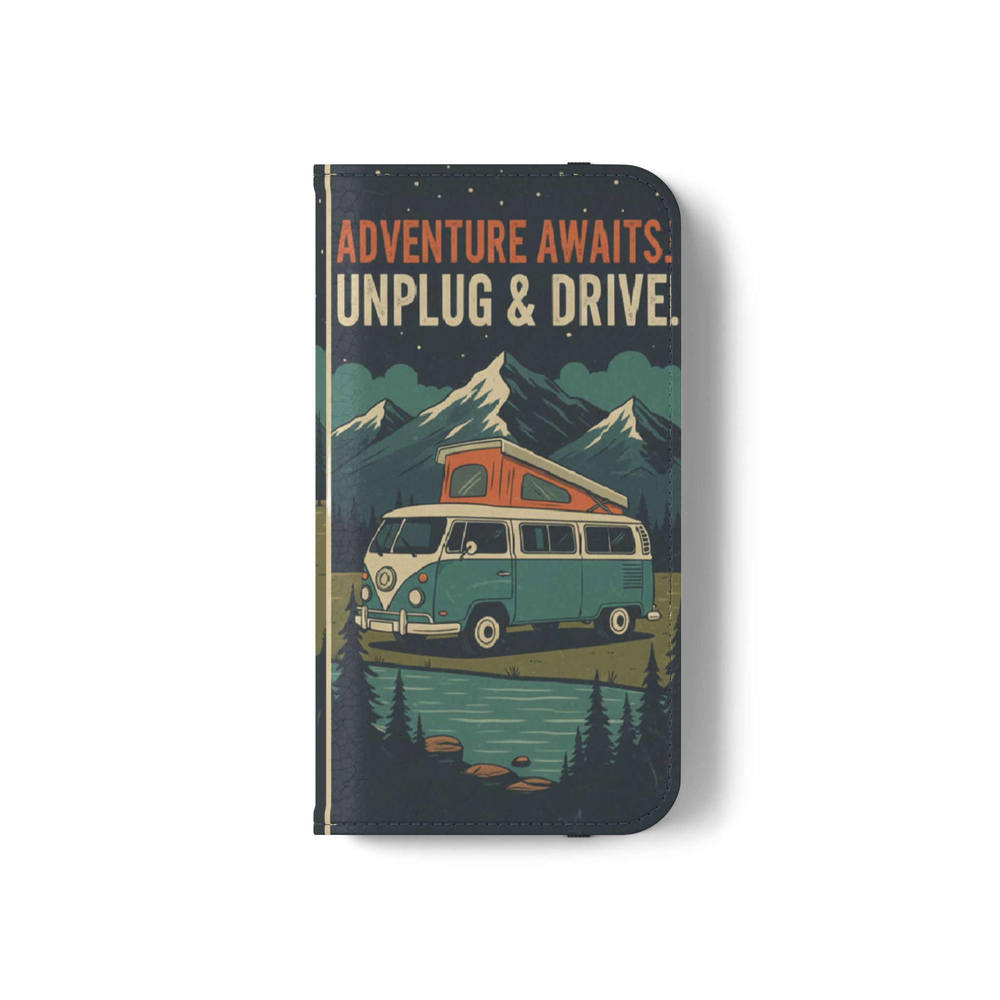 Flip Phone Case — "Fuel Your Journey, Not the Wifi" Wallet Cover