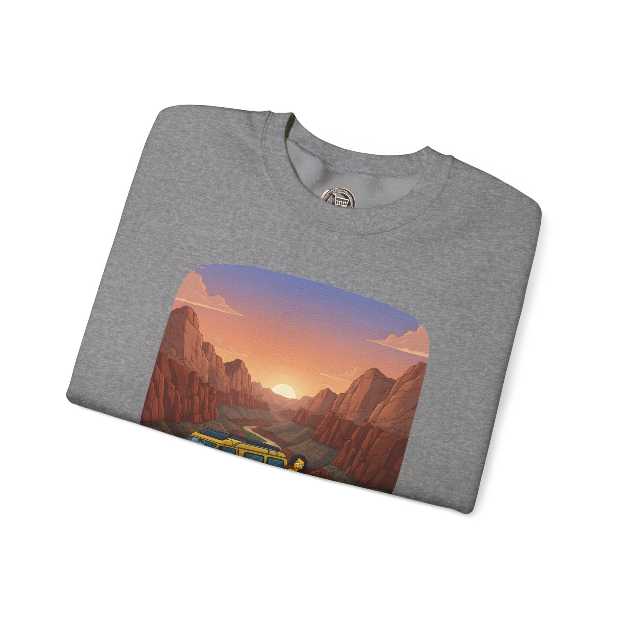 Unisex Heavy Blend™ Crewneck Sweatshirt — "Home Is Where You Park It" Design Sitcom-Line