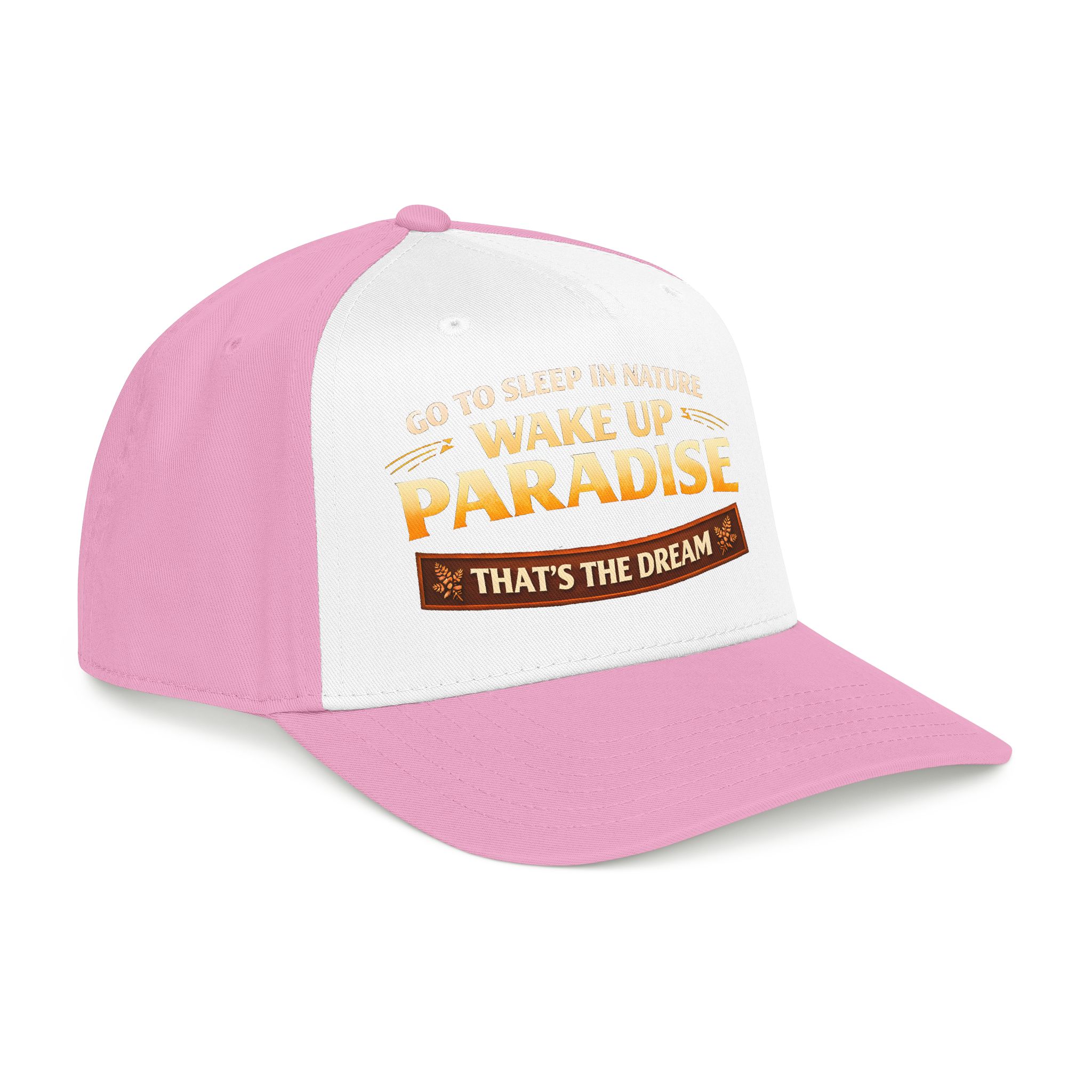 Baseball Cap - "Go sleep Nature-Wake Up Paradise" Design Scenic-Line
