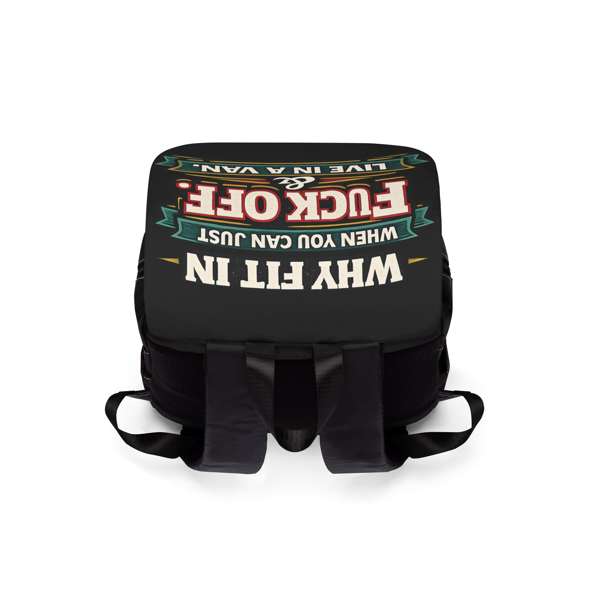 Unisex Casual Shoulder Backpack — "Why Fit In" Design F**K-Line