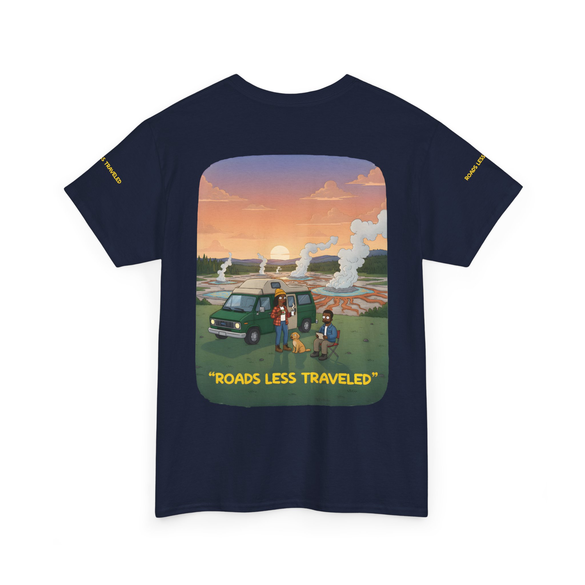 12805684093471606534_2048.jpeg Unisex Heavy Cotton Tee — "Roads Less Traveled" Design Sitcom-Line