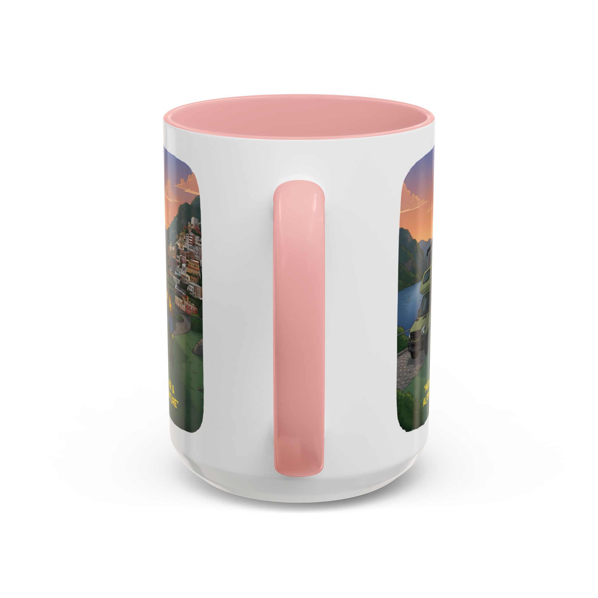 Accent Coffee Mug (11, 15oz) — "Mountain Air And Alpine Adventure"" Design Sitcom-Line