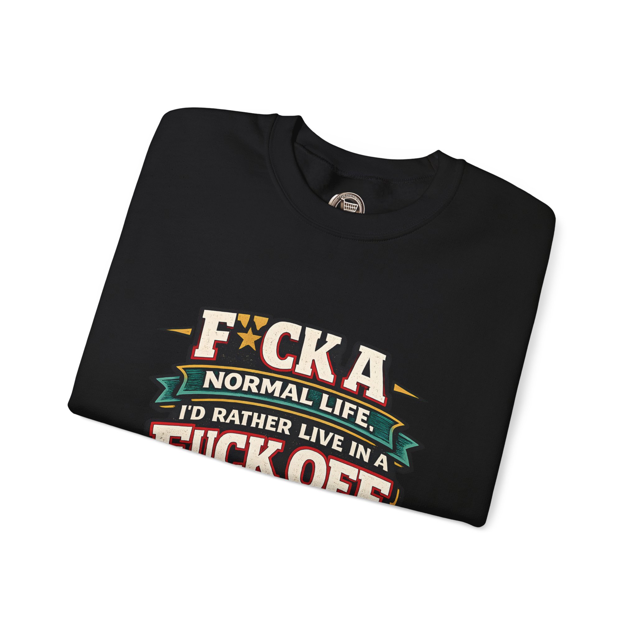 12837405646329705974_2048.jpeg Unisex Heavy Blend™ Crewneck Sweatshirt — "Fuck A Normal Life" Design F**K-Line