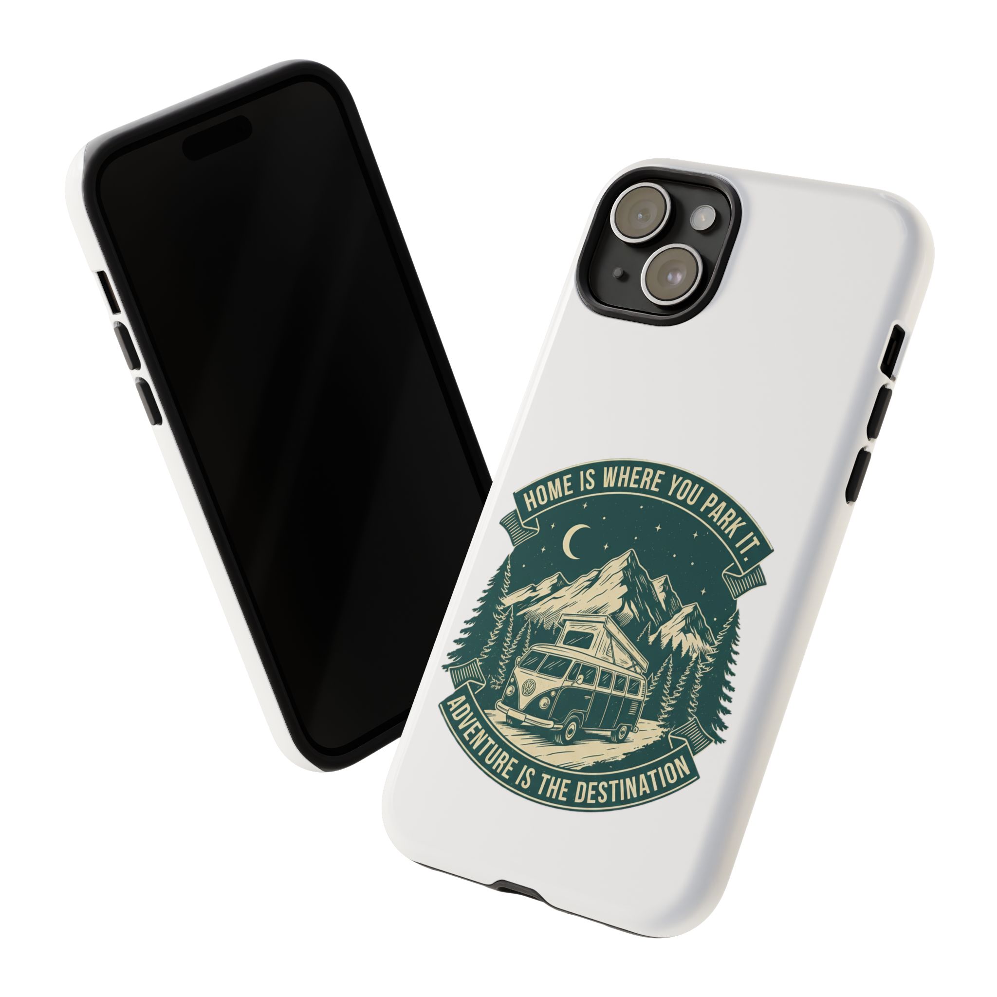 Phone Case — "Home Is Where You Park It-Adventure is the destination" Camper Van Design